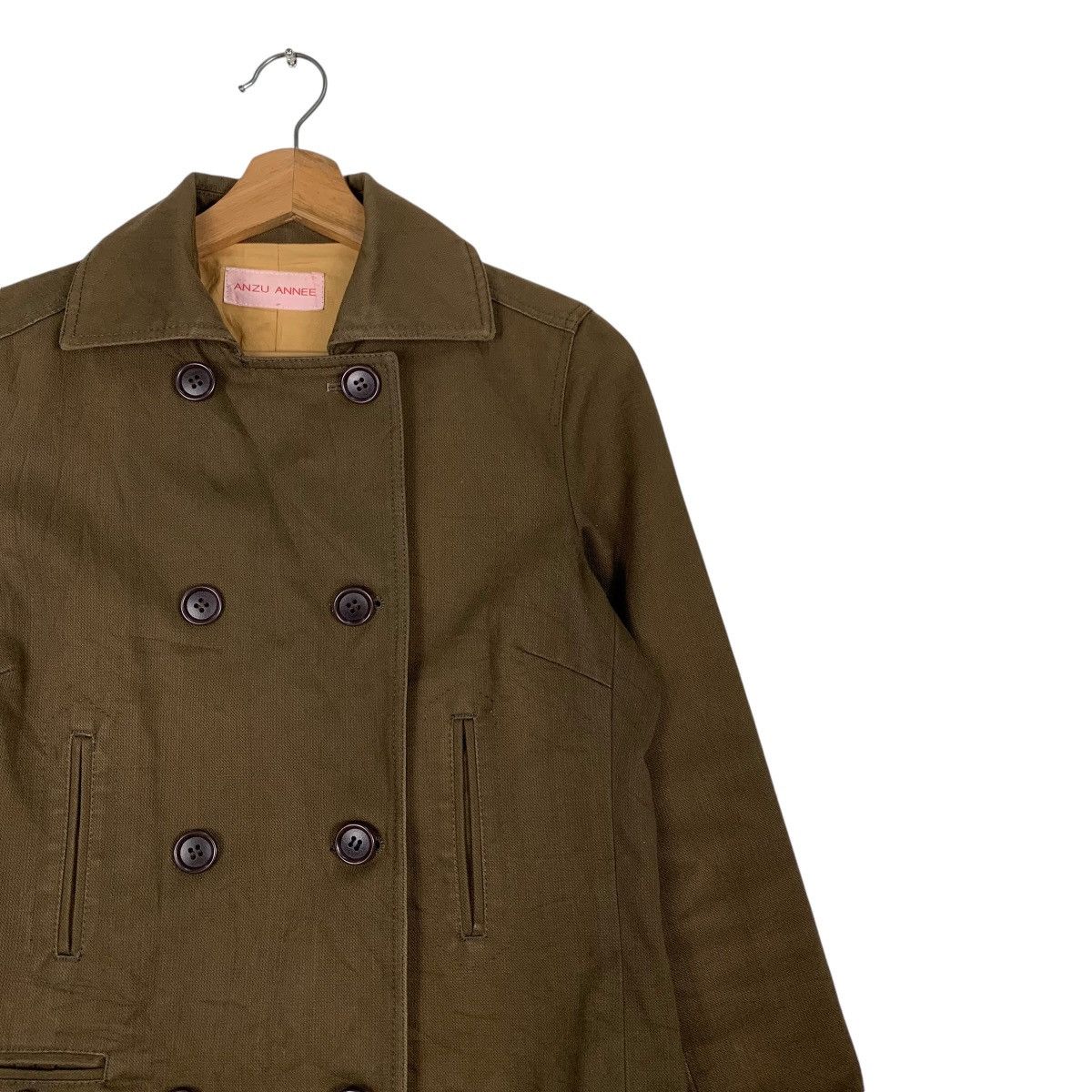 Japanese Brand ANZU ANNEE Brown Double Breasted Coat #1253-C57 Size M / US 6-8 / IT 42-44 - 5 Thumbnail