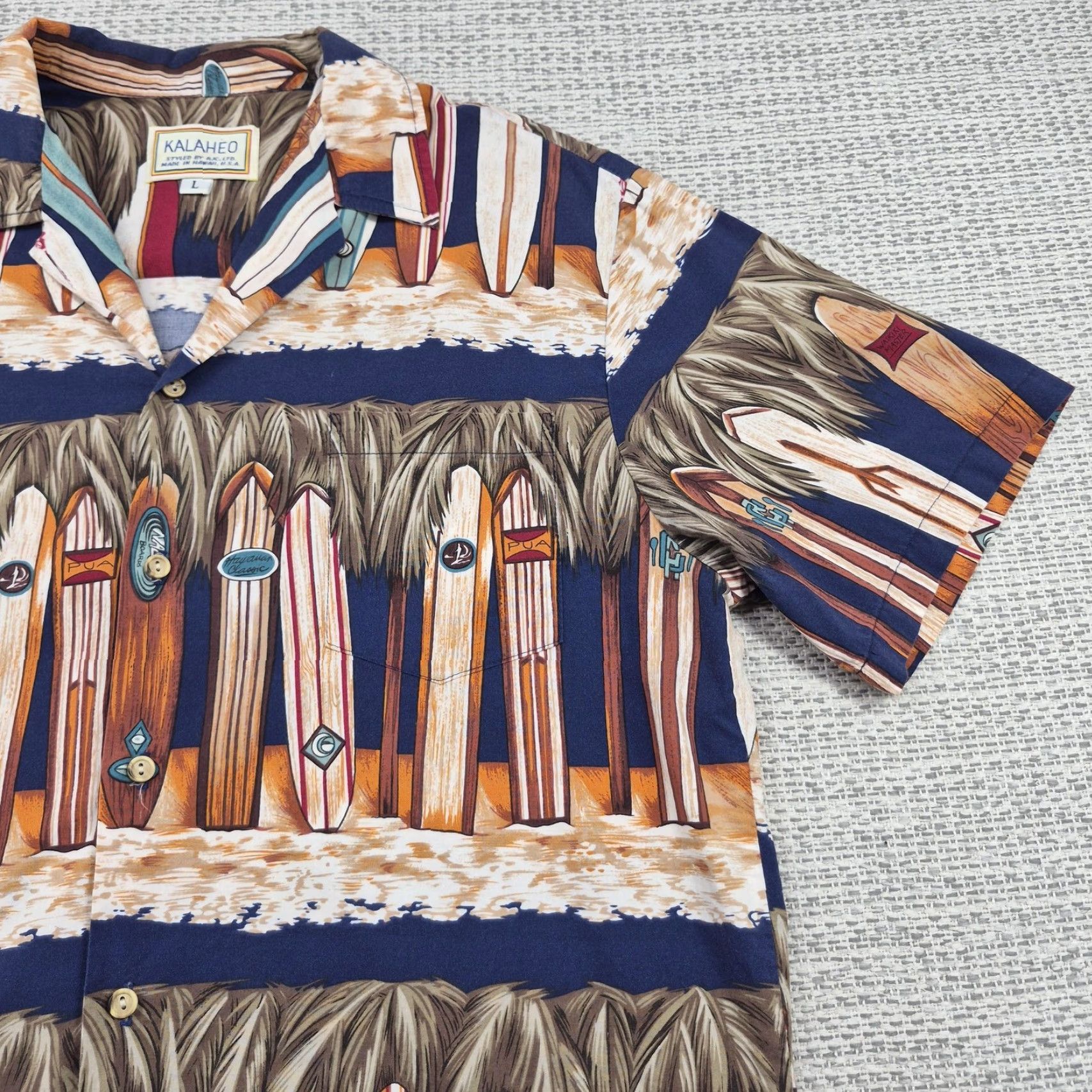 ALOHAS VINTAGE Kalaheo Hawaiian Shirt Mens Large Button-Up Surfboard Aloha Hawaii USA Made Size US L / EU 52-54 / 3 - 2 Thumbnail