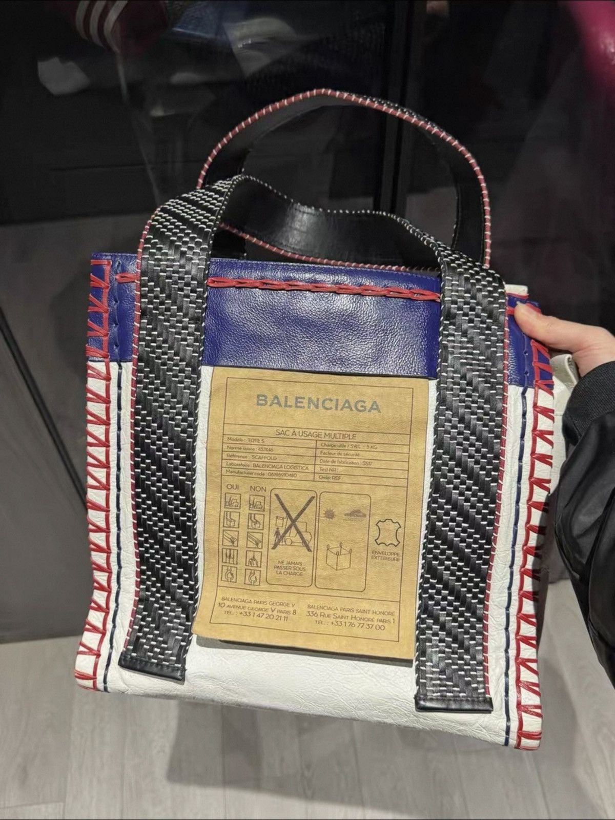 Balenciaga scaffold shopper tote