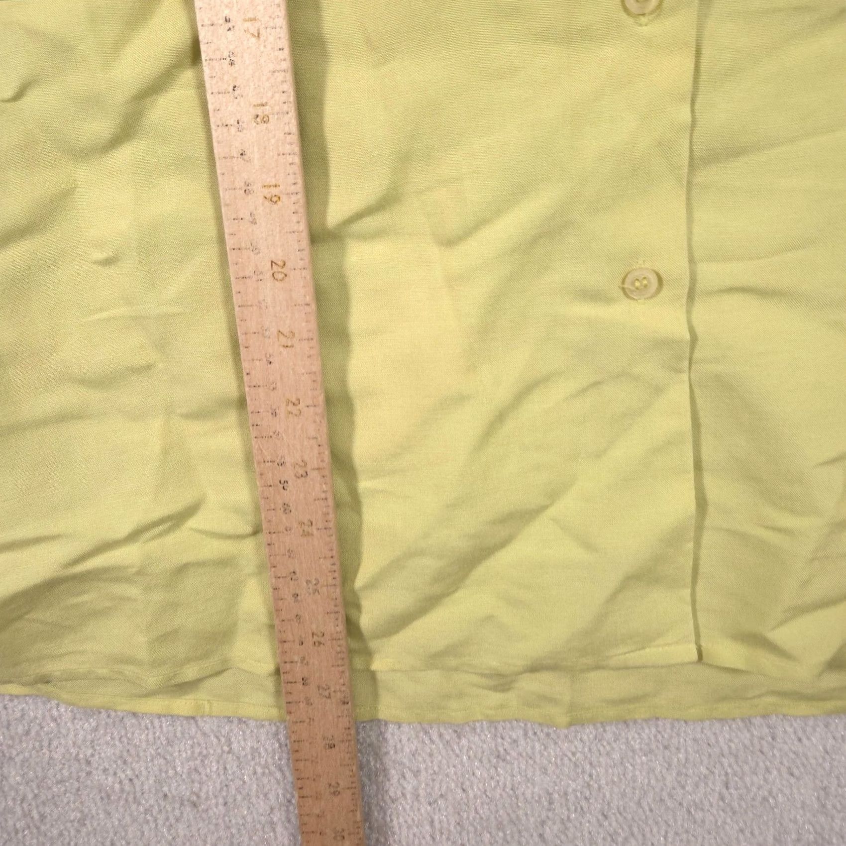 Vintage Crazy Horse Shirt Mens L Yellow Solid Ramie Blend Button Long Sleeve Casual Size US L / EU 52-54 / 3 - 7 Thumbnail