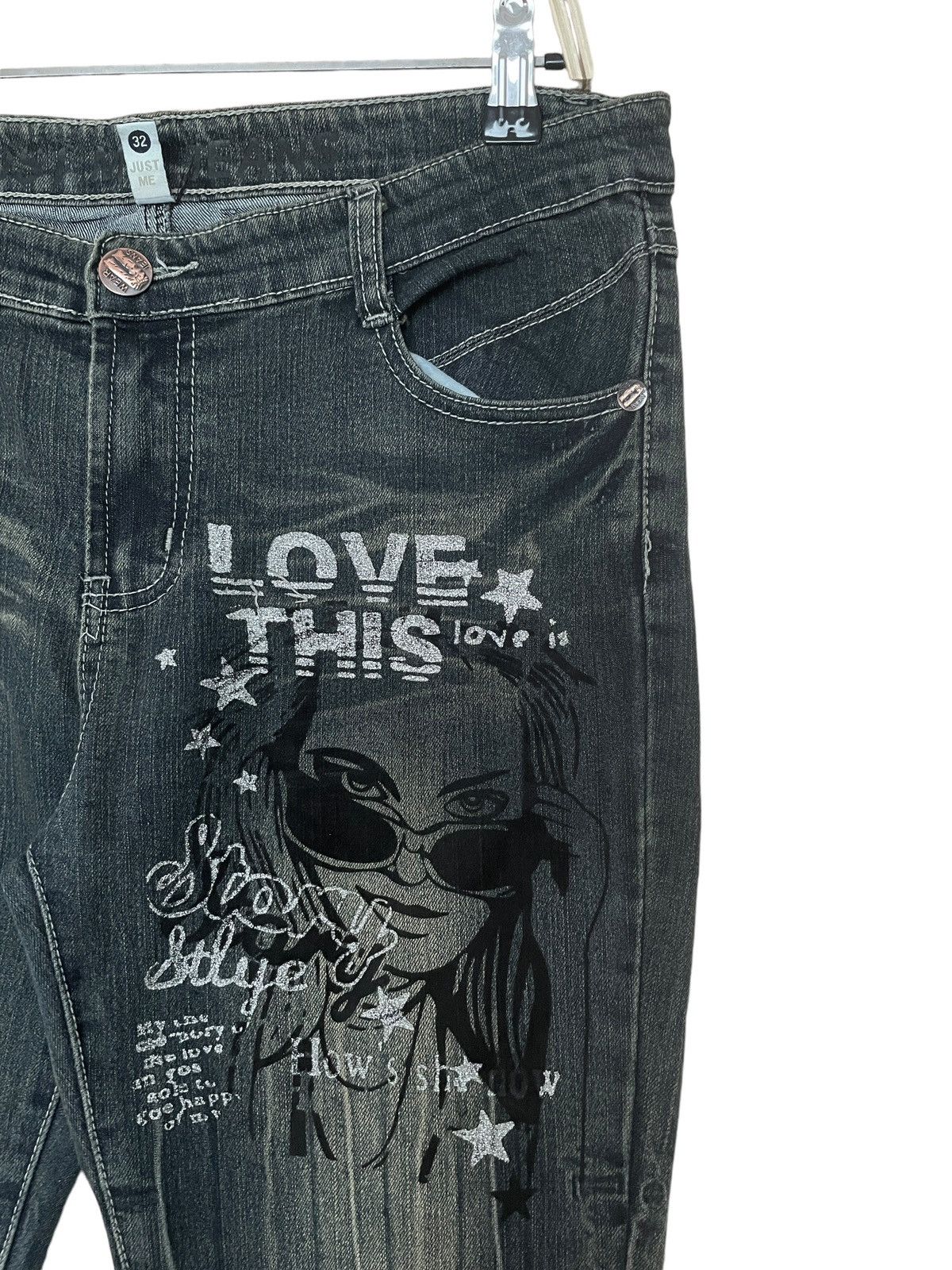 If Six Was Nine × Japanese Brand Vintage Japanese Brand Just Me Flared Jeans 1990s Size US 32 / EU 48 - 4 Thumbnail