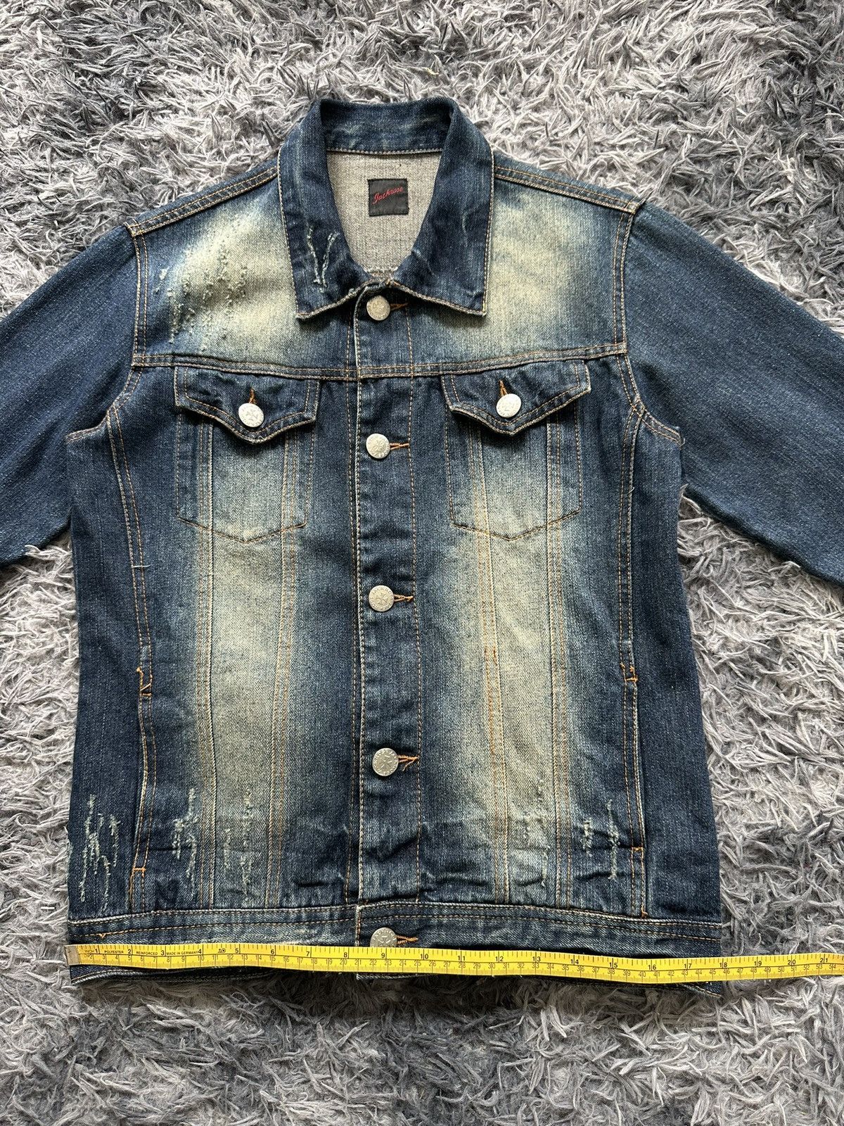 JACKROSE 00's JACKROSE trucker distressed denim jacket Size US M / EU 48-50 / 2 - 16 Thumbnail