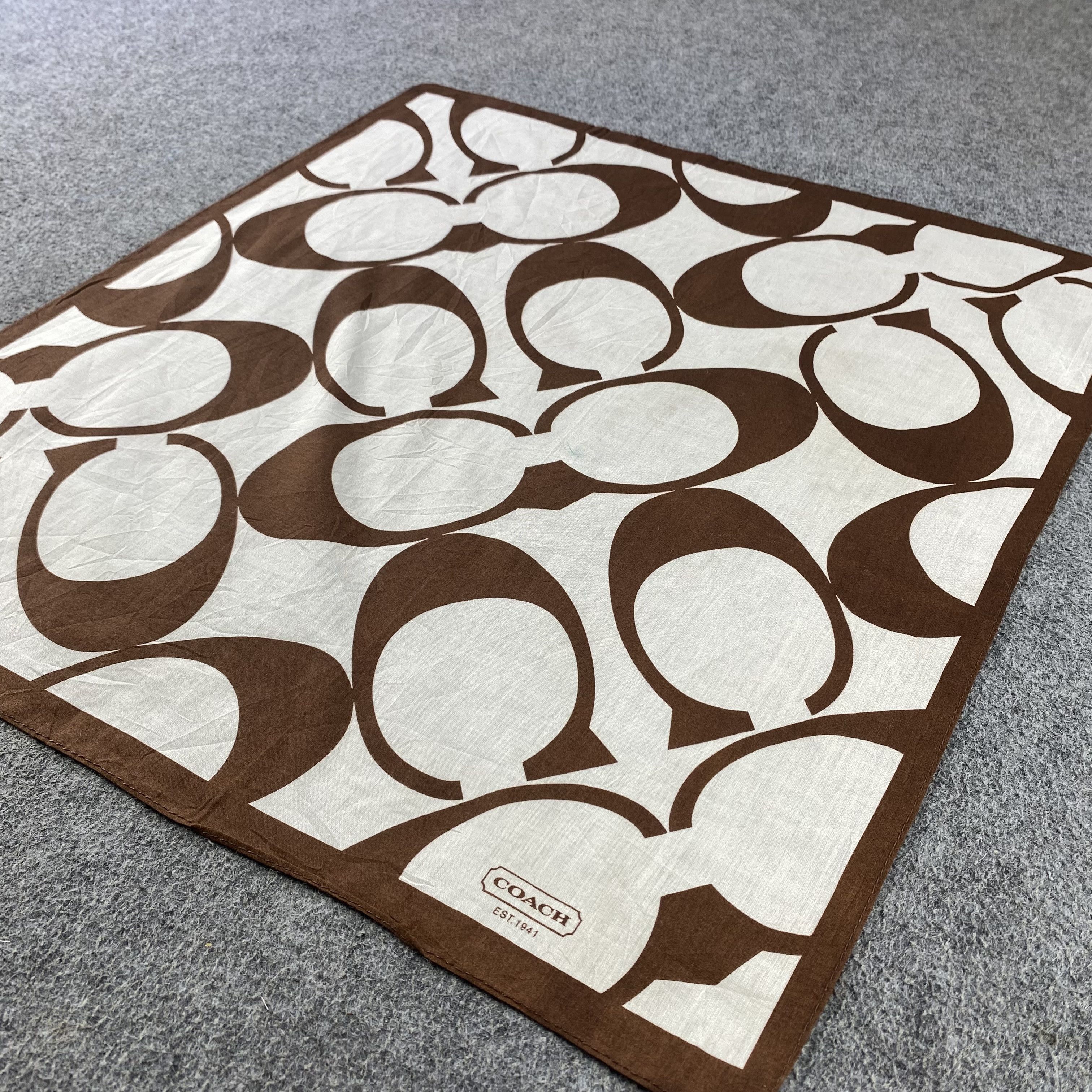 Coach × Vintage Coach Handkerchief/Neckerchief/Bandana HC650 Size ONE SIZE - 2 Thumbnail