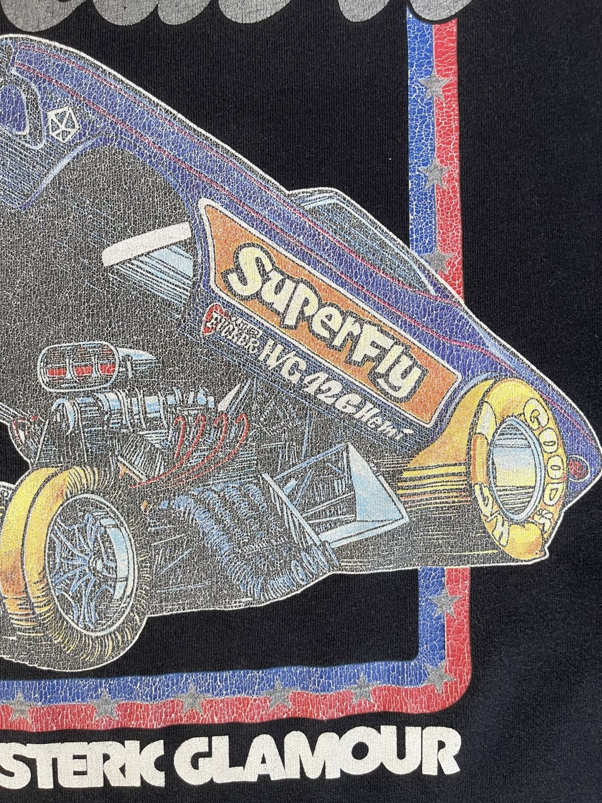 Hysteric Glamour Vintage’90s🔥HYSTERIC GLAMOUR🔥Beat it Super Fly Sun Faded Tee Size US S / EU 44-46 / 1 - 15 Thumbnail