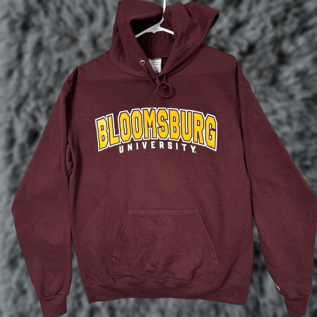 Champion Champion Bloomsburg University Hoodie Mens Medium Maroon Red Fleece Sweatshirt Size US M / EU 48-50 / 2 - 1 Thumbnail