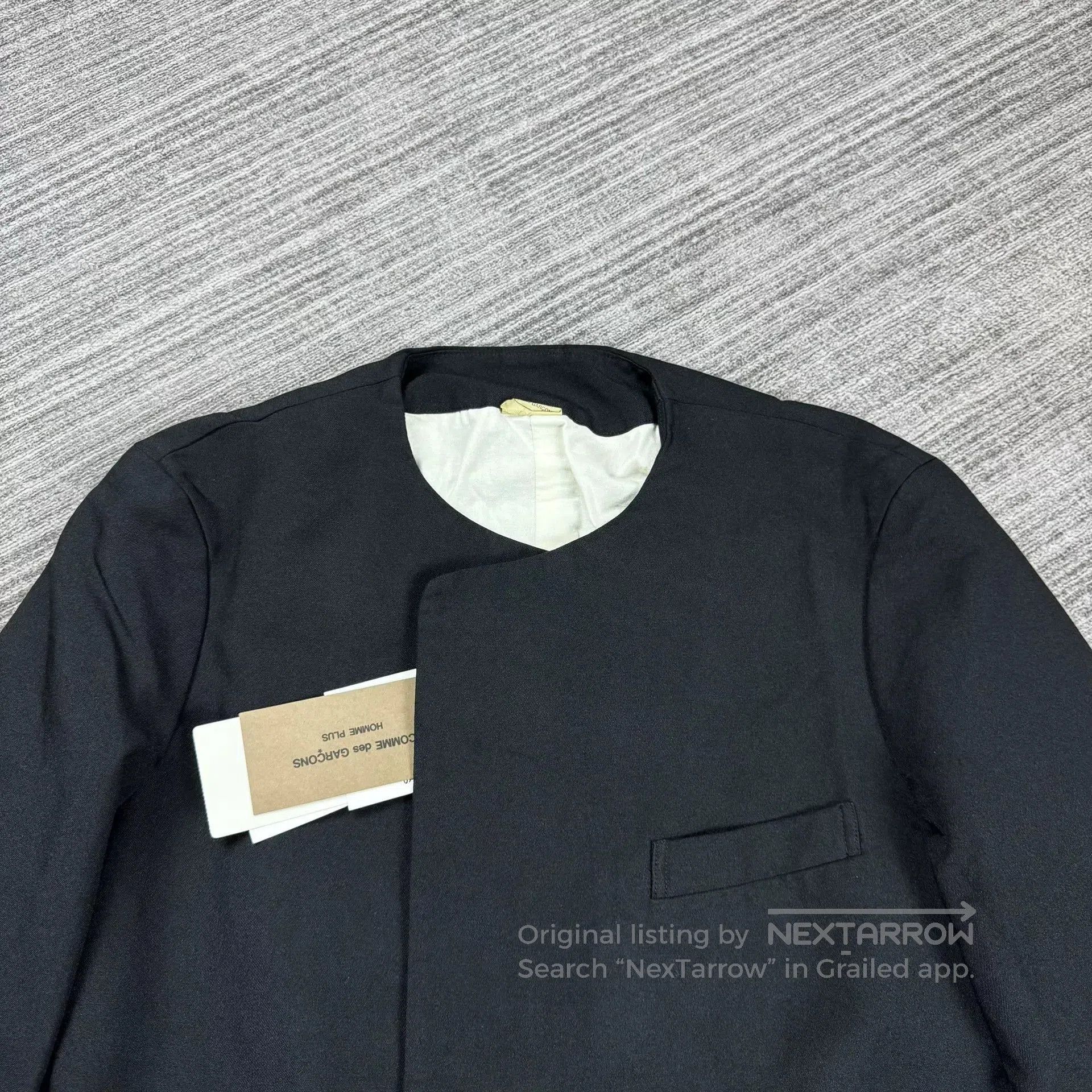 Comme des Garcons CDG Homme Plus Collarless Short Jacket. Size US M / EU 48-50 / 2 - 3 Thumbnail
