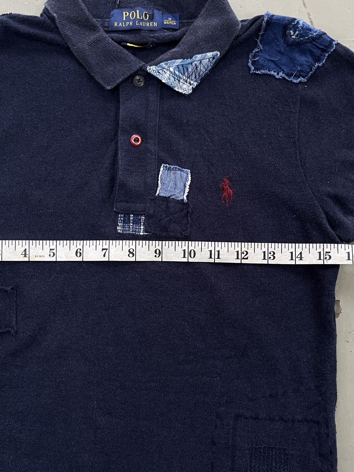 Polo Ralph Lauren 00s Polo RL Patchwork Indigo Dye Sashiko Kapital Dye Denim Size XS / US 0-2 / IT 36-38 - 5 Thumbnail