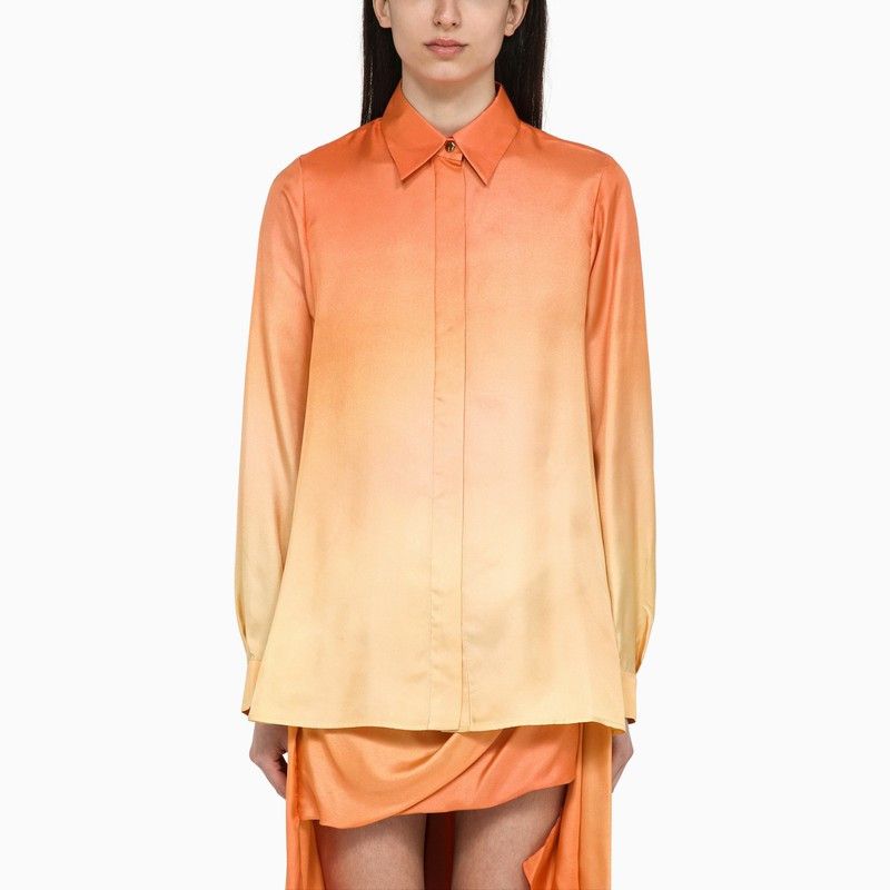 image of Zimmermann Tranquility Shirt In Red Fields Silk, Women's (Size Small)
