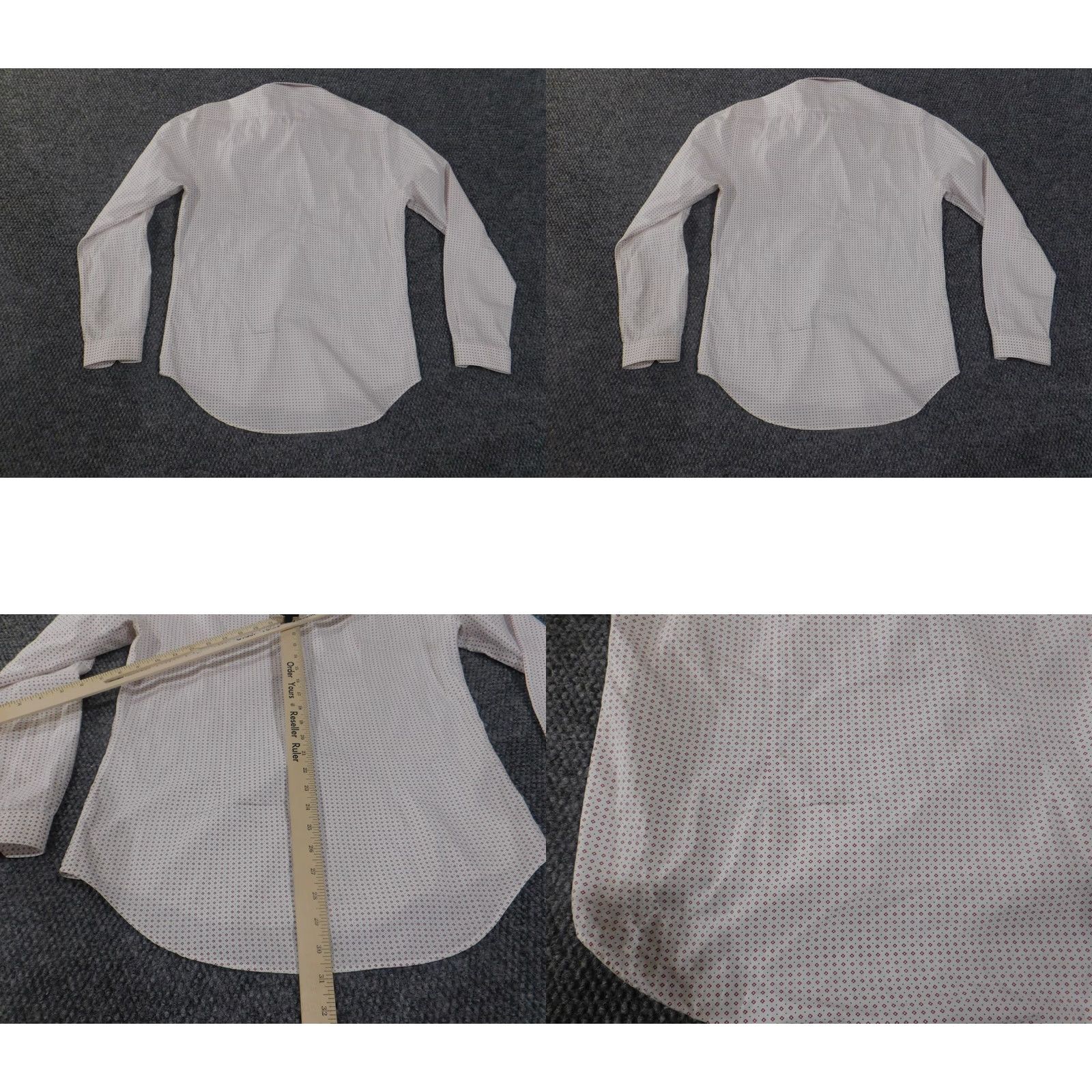 Zara Zara Shirt Mens Medium White Slim Geometric Button-Up Knit Cotton Size US M / EU 48-50 / 2 - 8 Thumbnail