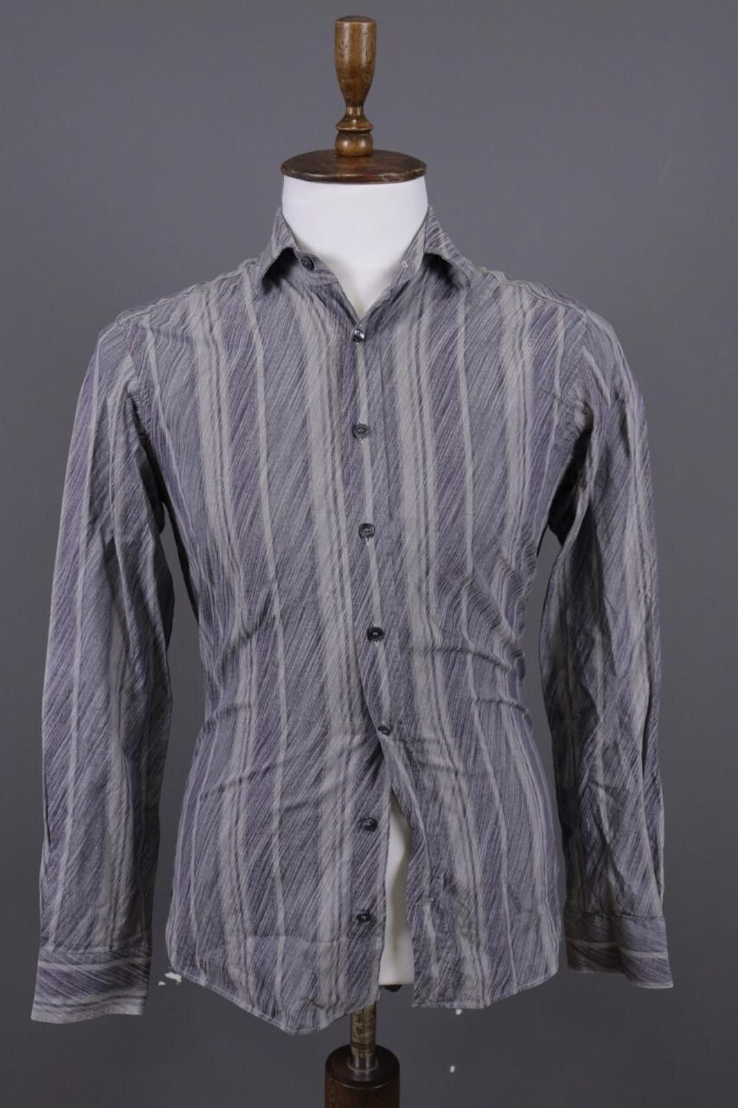Etro Etro Milano Gray Striped Button Down Shirt Size 38 Size US M / EU 48-50 / 2 - 1 Thumbnail