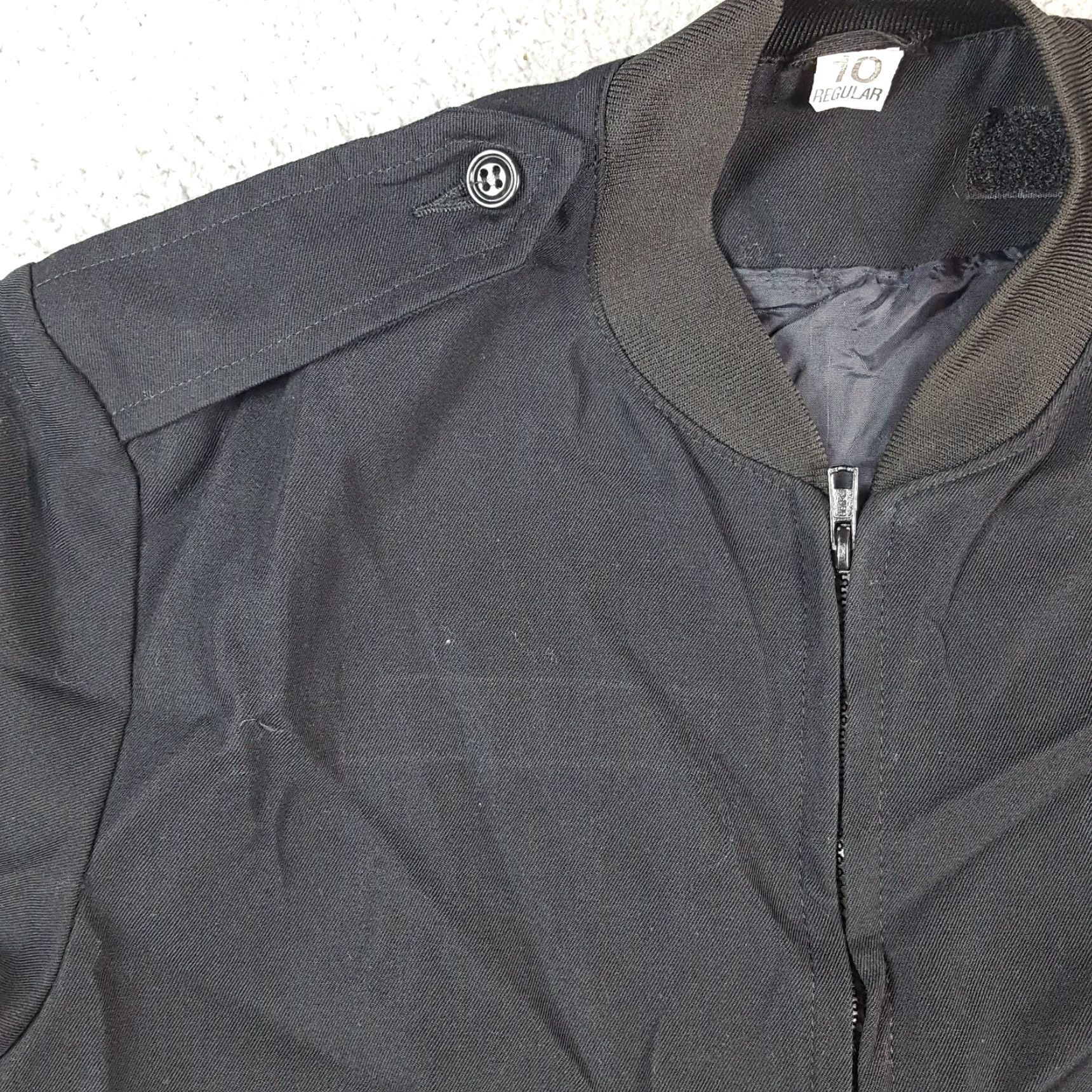 Vintage VINTAGE Wool Blend Black Military Bomber Women's Size 10 Zip Up Army Flyer Uniform Jacket Size L / US 10 / IT 46 - 3 Thumbnail