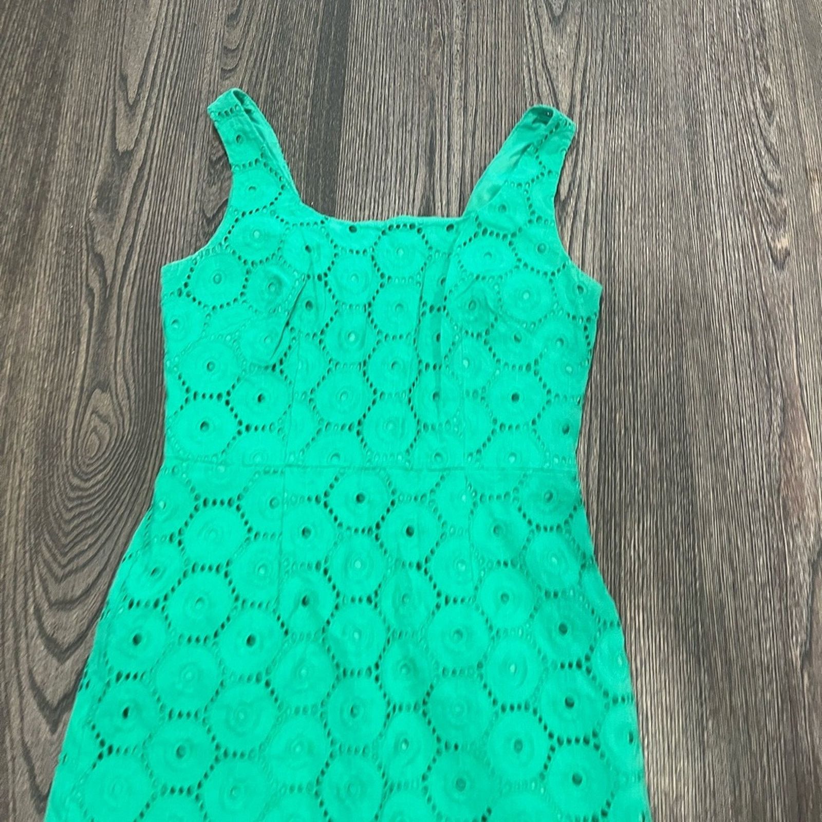 Adrianna Papell Adrianna Papell Sheath Dress Eyelet Zip Back Cotton Size 4 Size S / US 4 / IT 40 - 3 Thumbnail