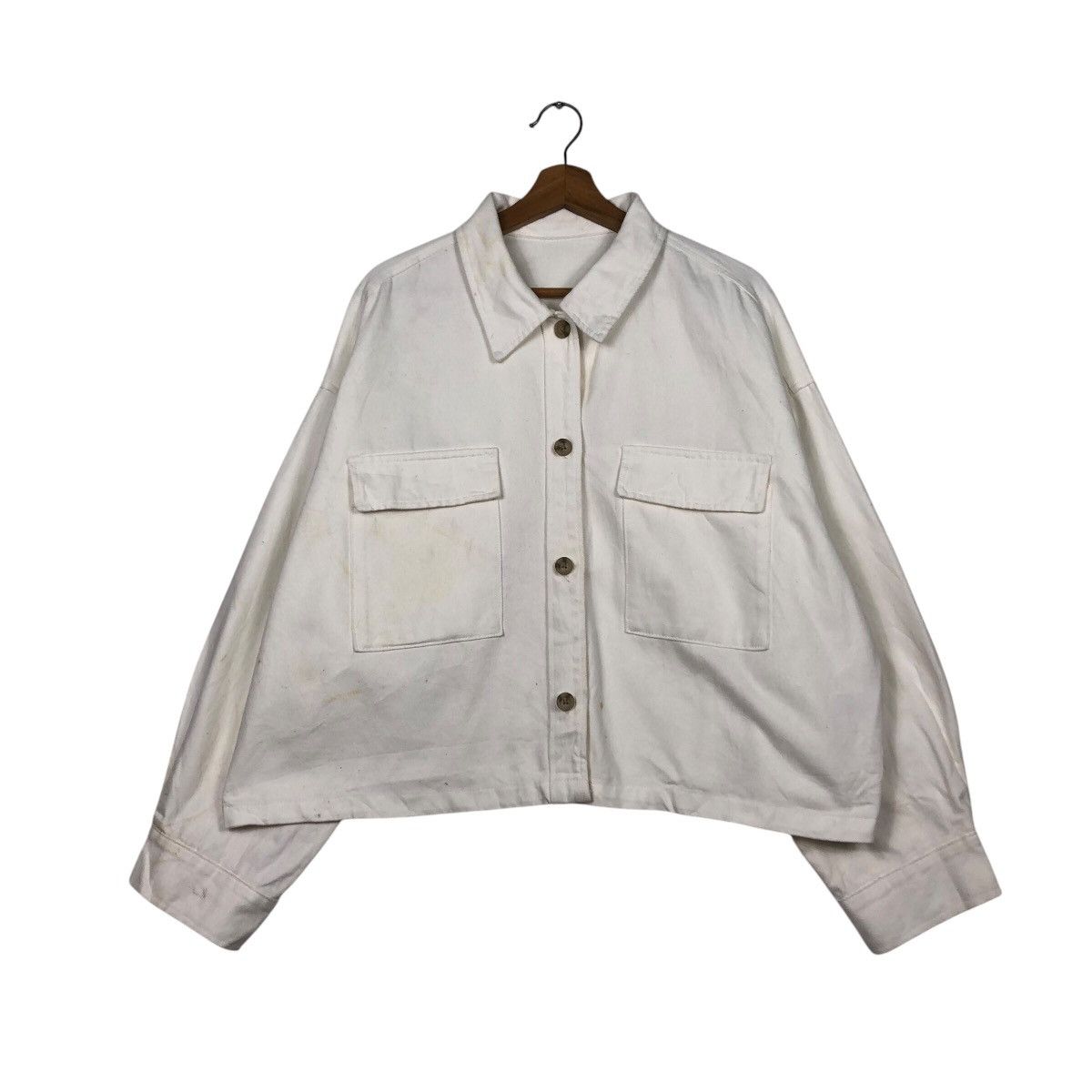 Japanese Brand 📌Vintage Cropped Trucker Biker Jacket Gu Japan Issey Miyake Size US XXL / EU 58 / 5 - 2 Thumbnail