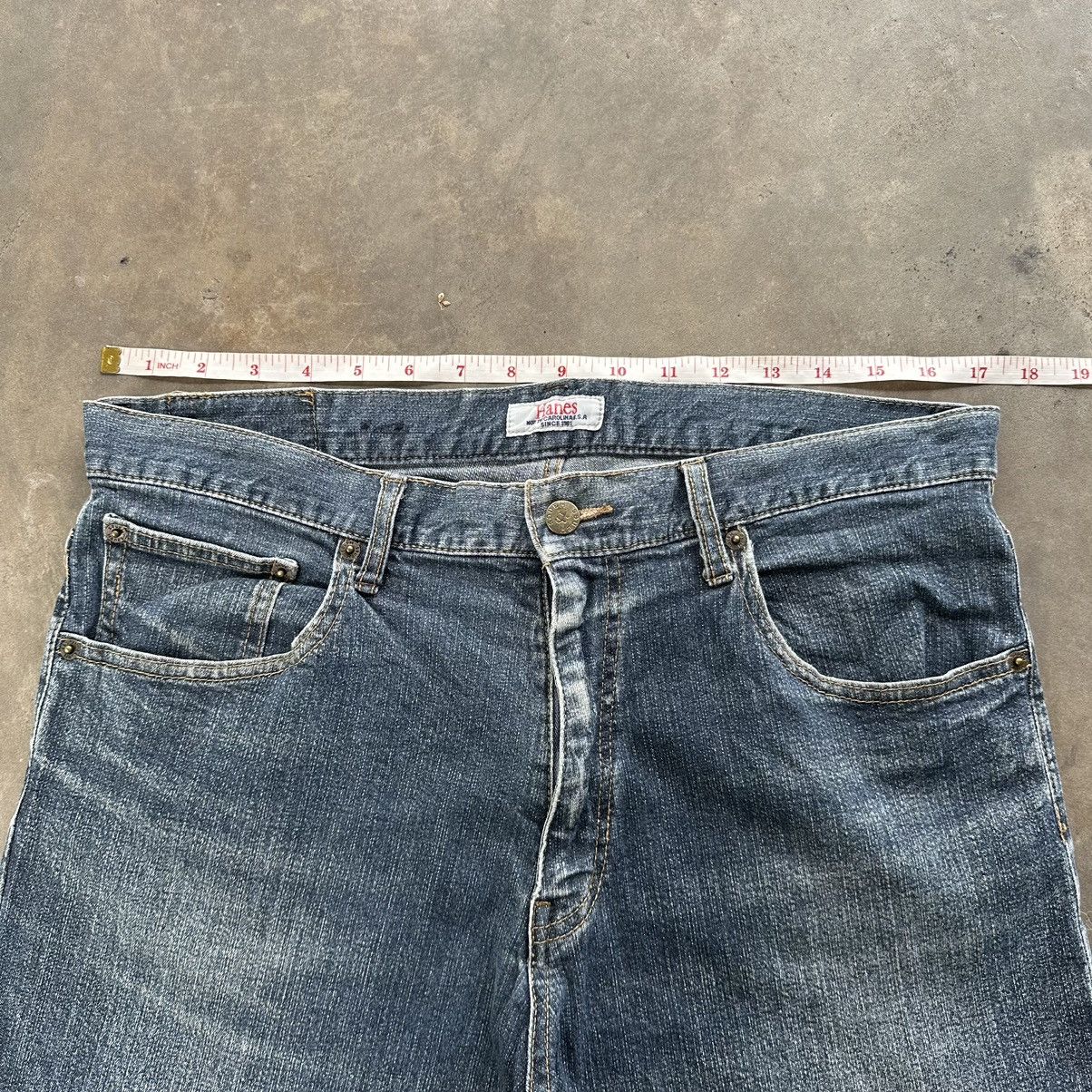 Japanese Brand Vintage Hanes Distressed Faded Denim Raw Jean Pant Size 34 Size US 34 / EU 50 - 8 Thumbnail