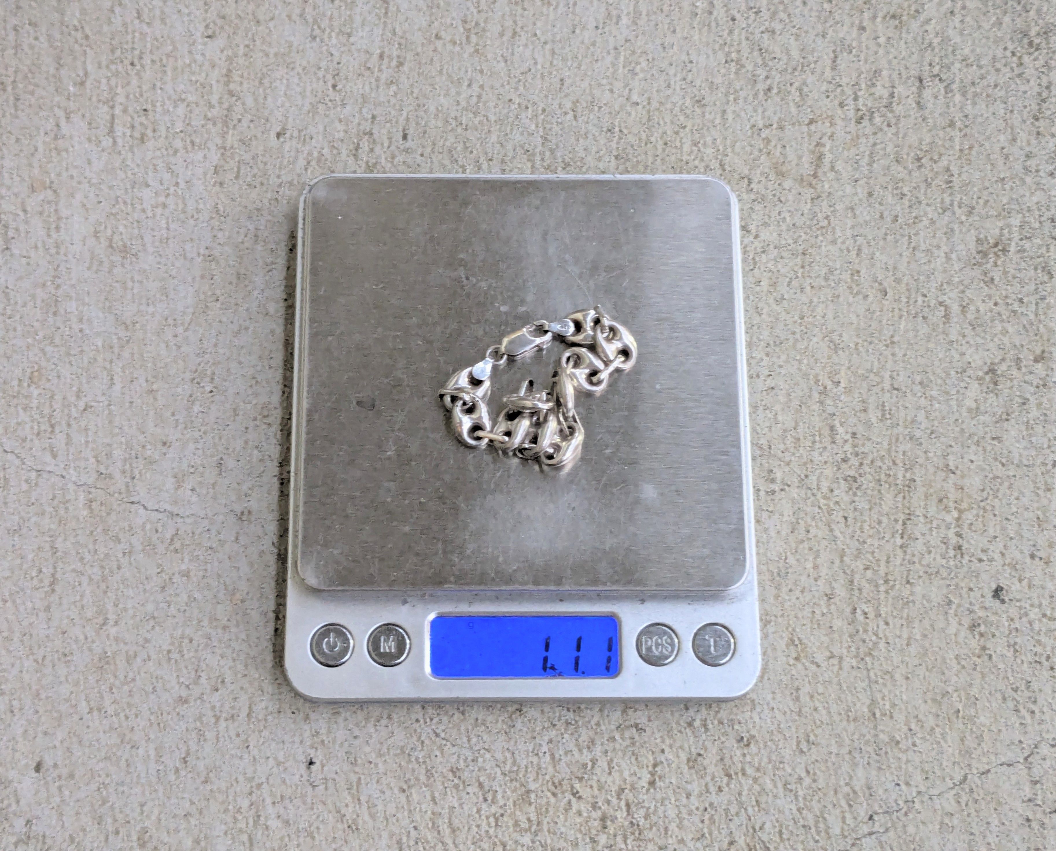 Vintage Vintage Sterling Silver Bracelet Puffy Hollow Anchor Size ONE SIZE - 12 Thumbnail