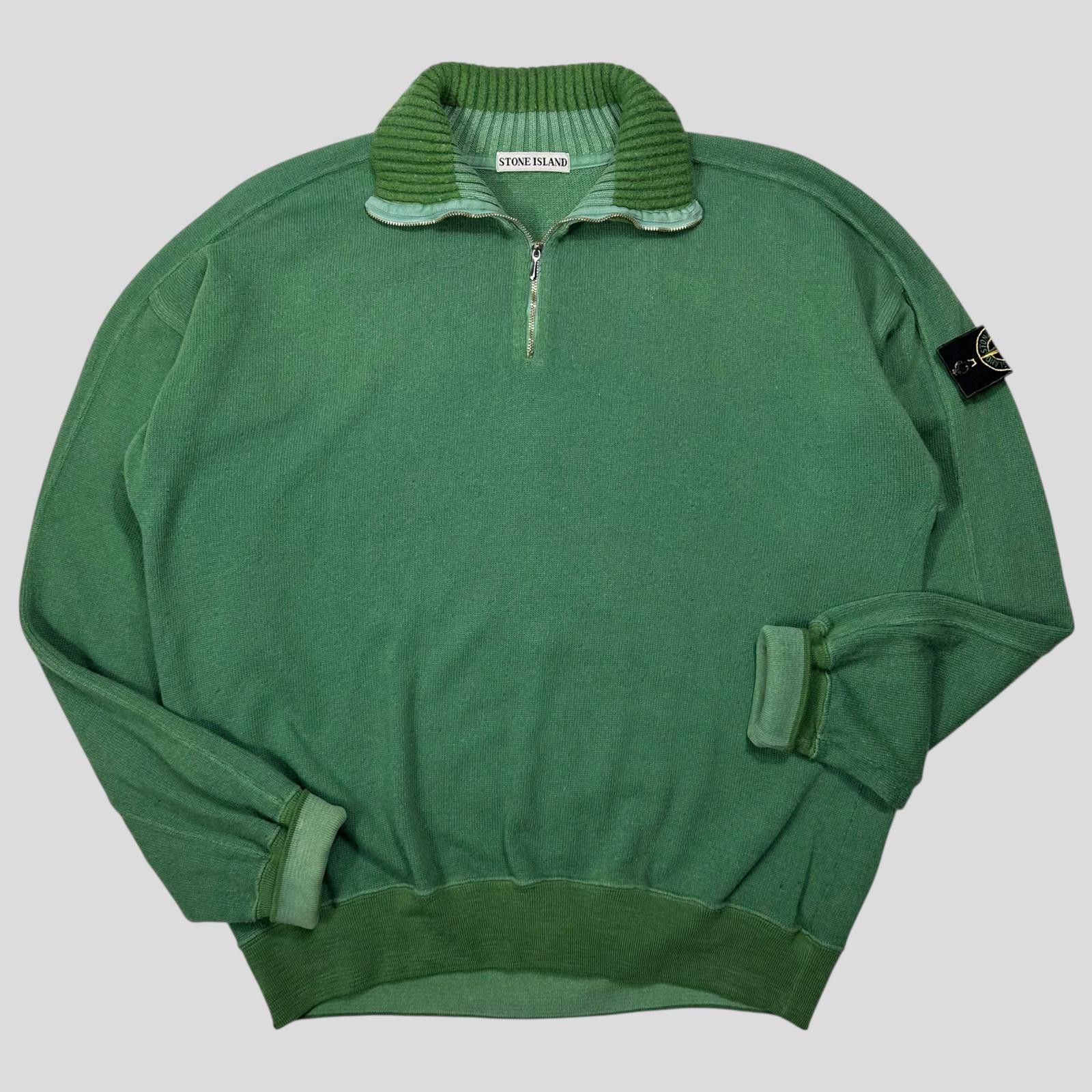Stone Island Stone Island 1988 Thick 1/4 Zip Two-tone Pullover Knit - L Size US L / EU 52-54 / 3 - 1 Thumbnail