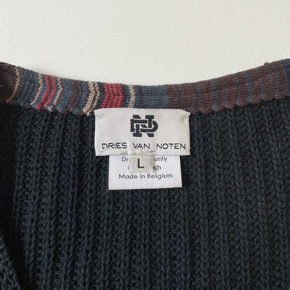 Dries Van Noten 1990s Ribbed Zip Knit Cotton Cardigan Size US L / EU 52-54 / 3 - 4 Thumbnail