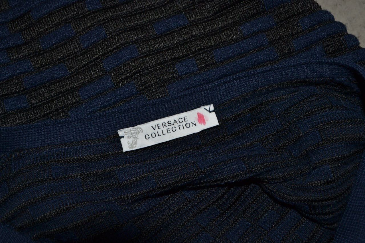 Versace Versace collection Sweater Cardigan V-Neck Blue Size M Size US M / EU 48-50 / 2 - 7 Thumbnail