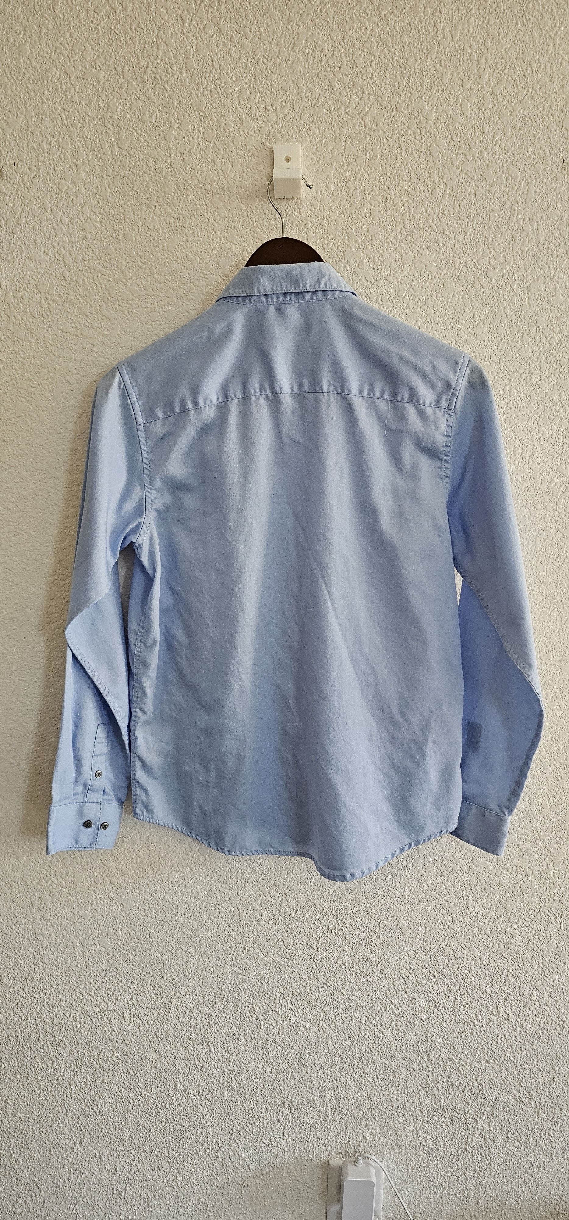 Calvin Klein Calvin Klein Sateen Button Up Shirt- Light Blue - 18 Size US XL / EU 56 / 4 - 2 Thumbnail