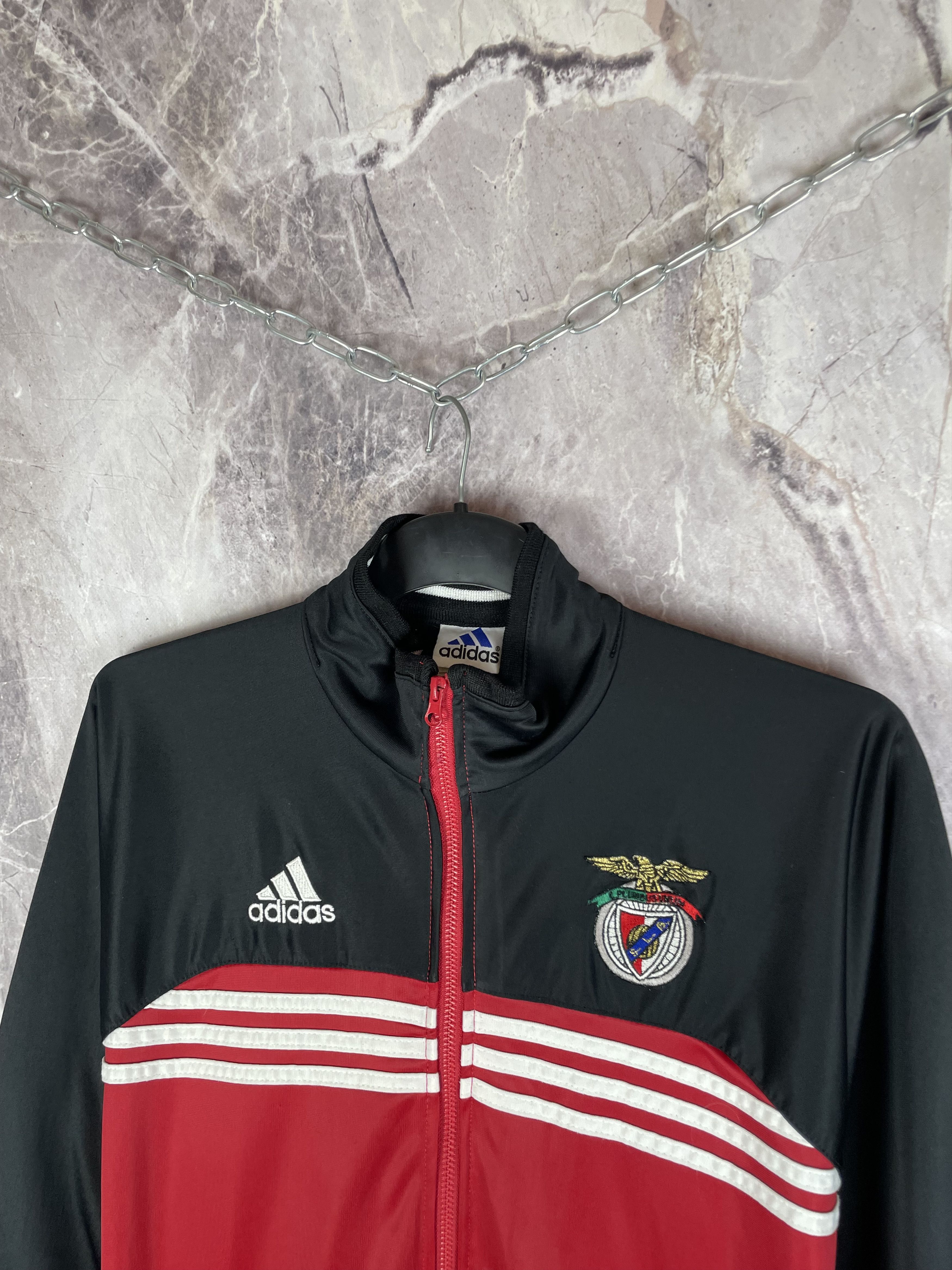 Adidas Vintage 90's Adidas Benfica Football Jacket Soccer Track Top Size US S / EU 44-46 / 1 - 3 Thumbnail