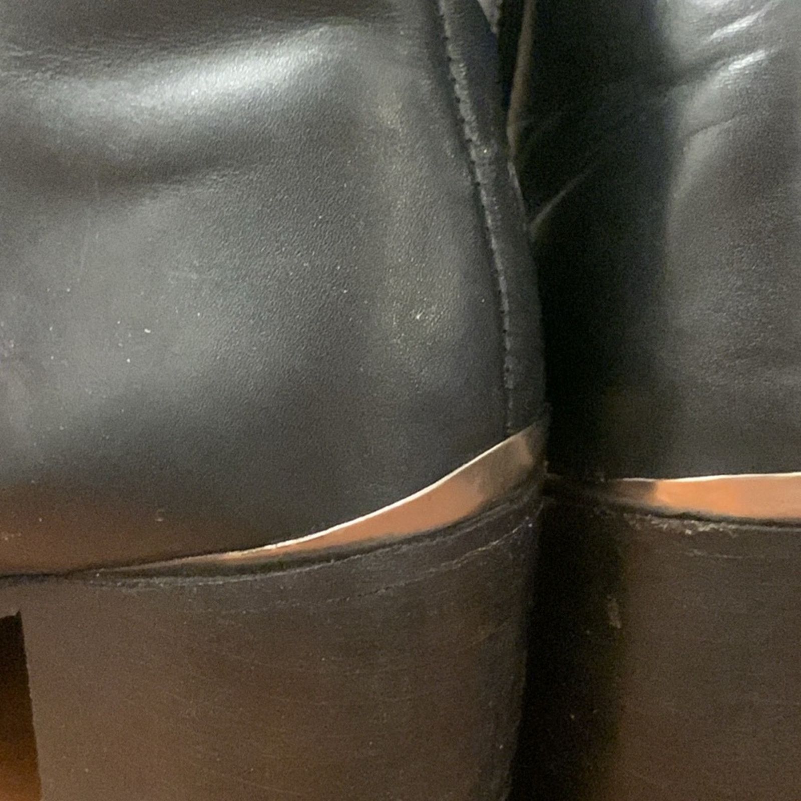 Vintage Sole Child black all leather ankle booties moto,silver studs Size US 7.5 / IT 37.5 - 5 Thumbnail