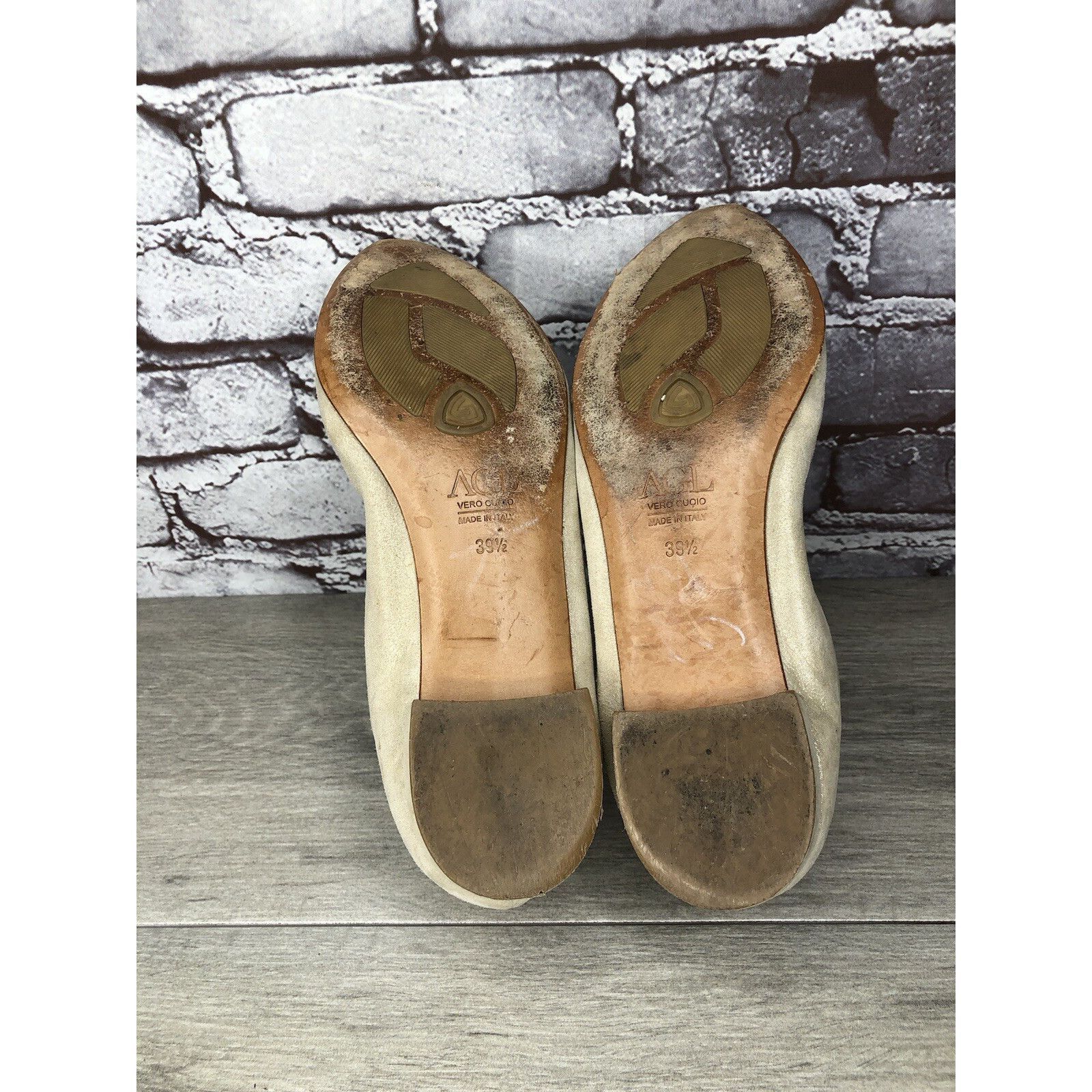 Other Attilio Giusti Leombruni Beige Leather Snake Pointed Cap Toe Size US 9 / IT 39 - 24 Thumbnail