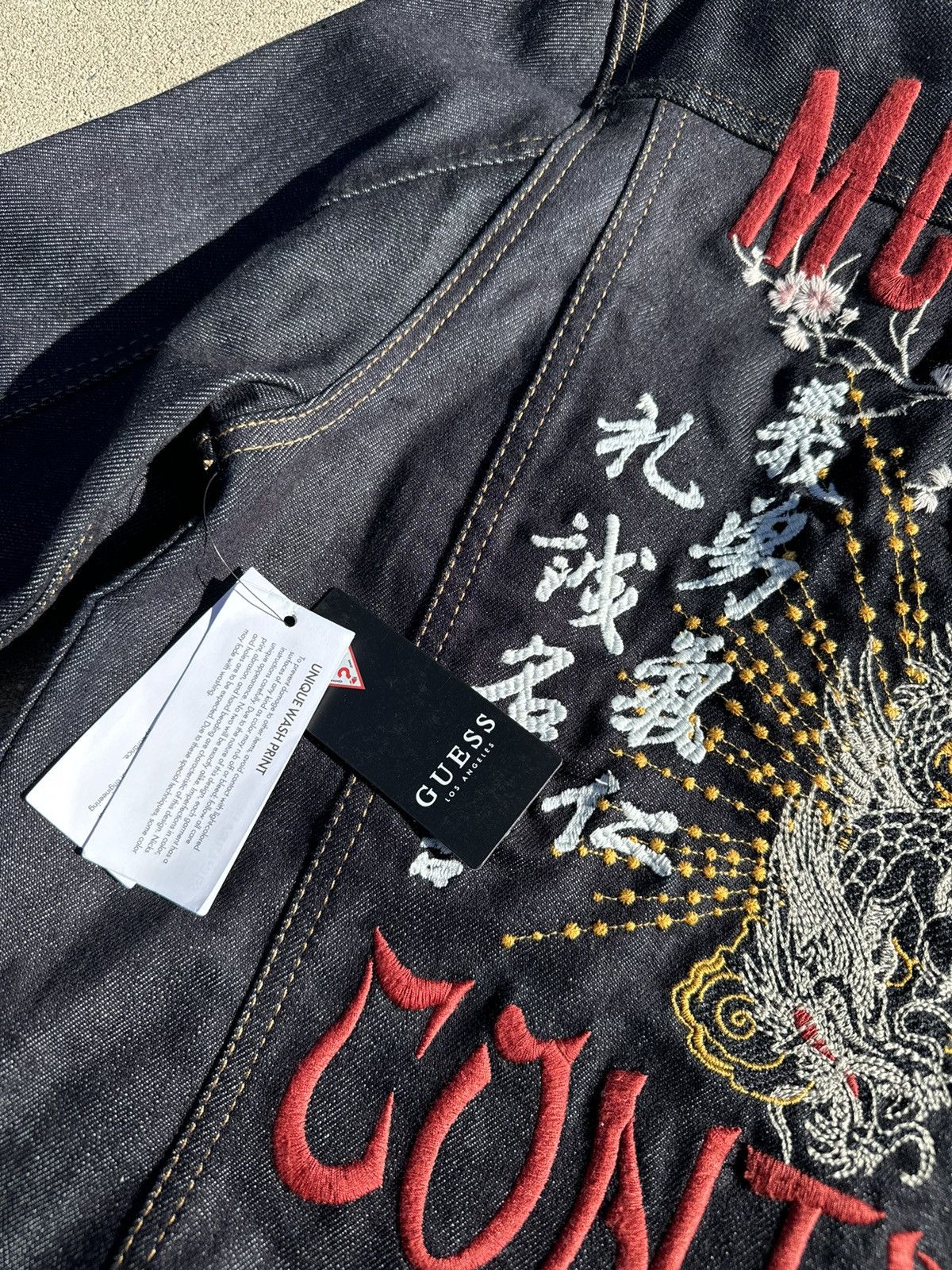 Guess Raw Selvedge Denim Jacket Guess Men’s Rex Embroidered Size US M / EU 48-50 / 2 - 15 Thumbnail