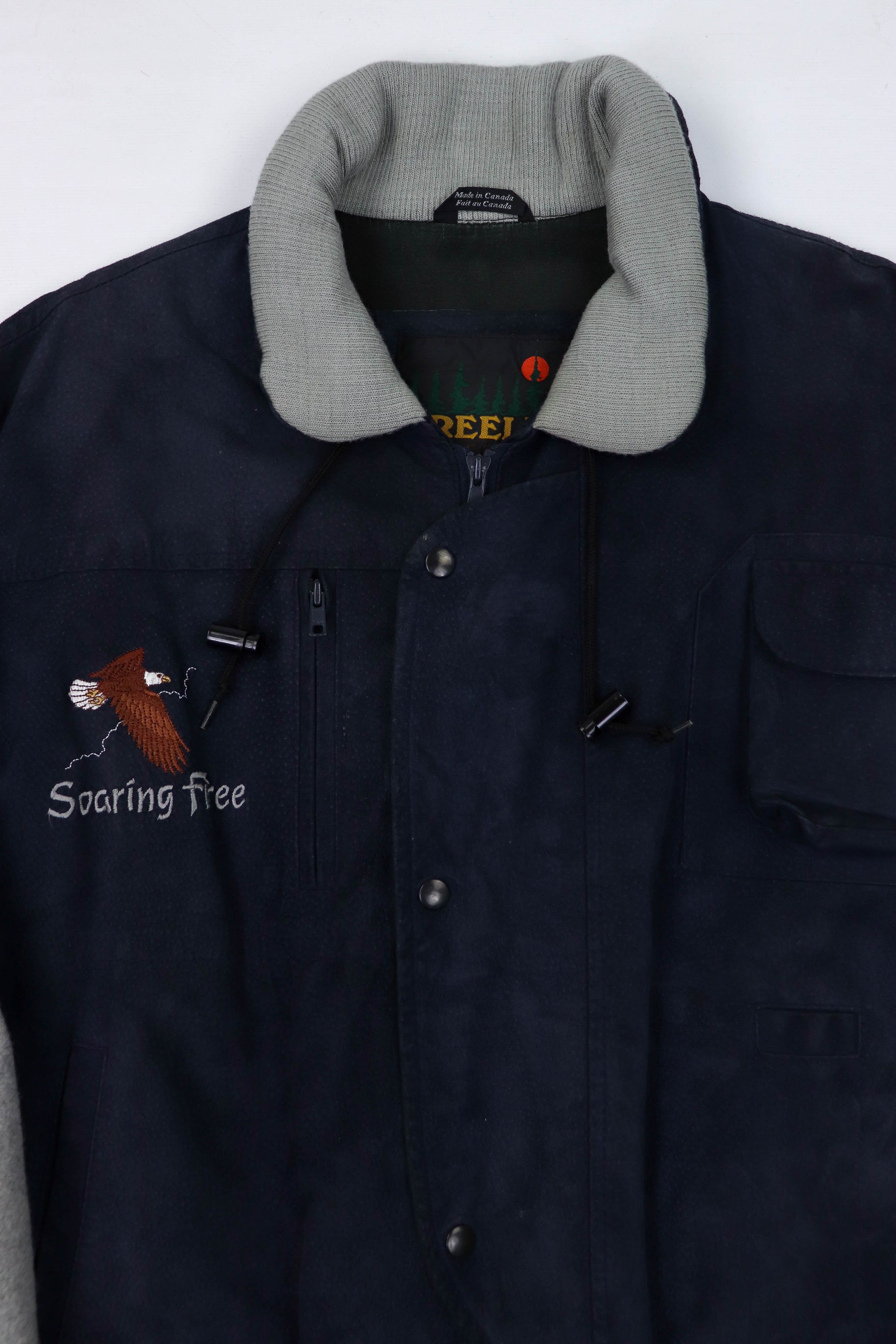 Vintage 90s Vintage Peerless Garments SuedeWool Embro Varsity Jacket Size US XL / EU 56 / 4 - 3 Thumbnail