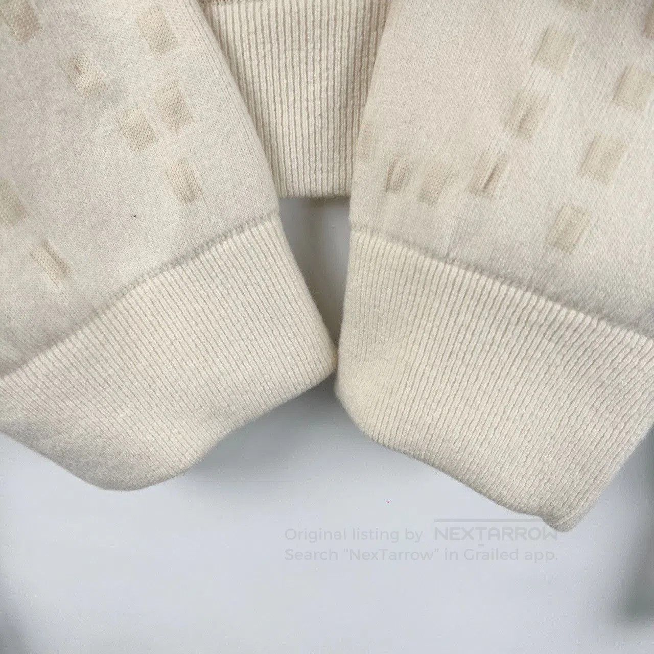 Louis Vuitton LV Gold Buckle Beige Stripe Logo Knit Sweater. Size S / US 4 / IT 40 - 7 Thumbnail