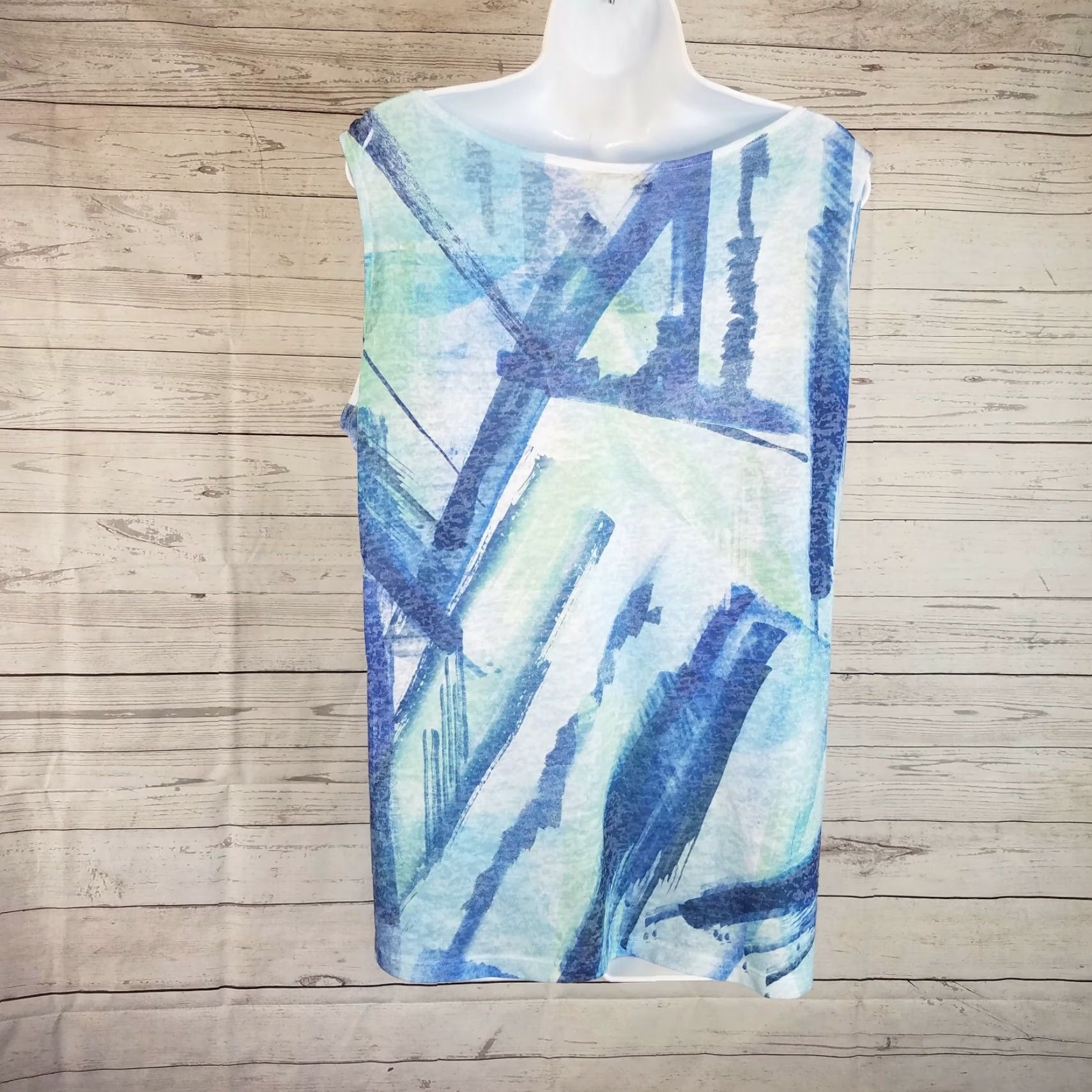 Vintage Impulse California Womens Tank Top L Blue Tank Top Women’s 50% Cotton 50% Polyester Sheer Scoop Neck California Theme Size L / US 10 / IT 46 - 3 Thumbnail