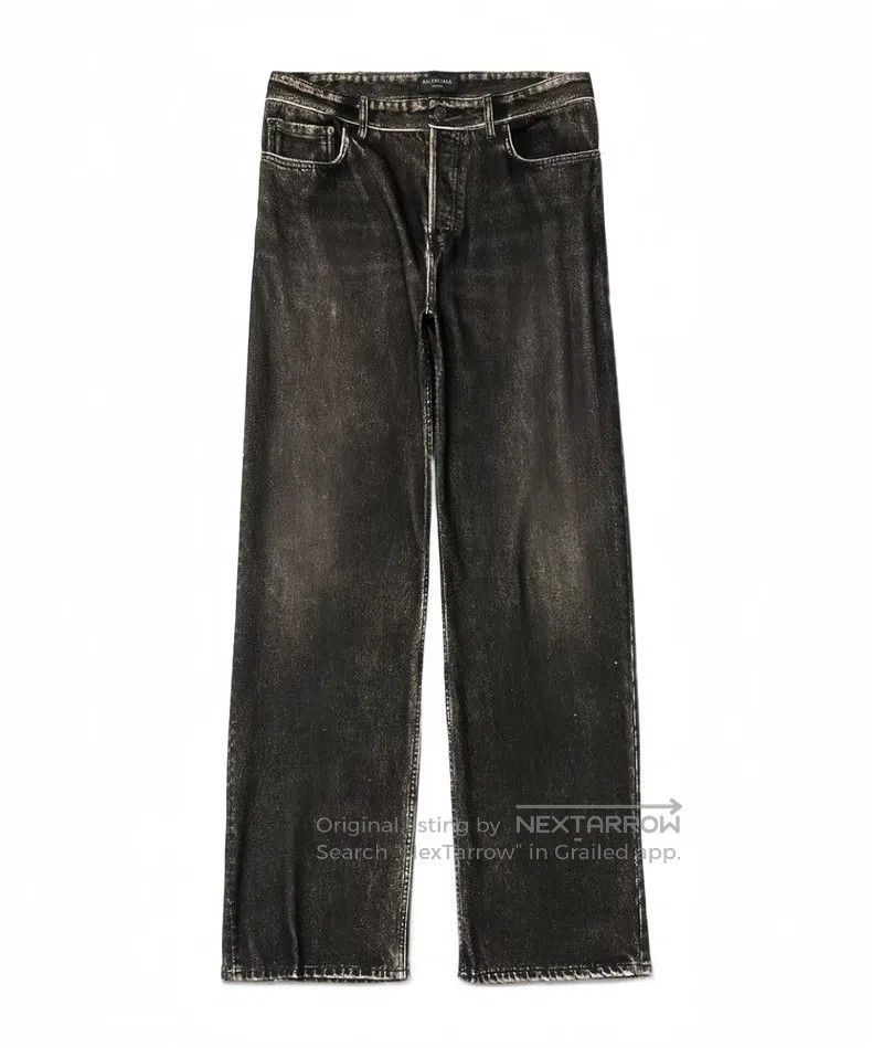 Balenciaga size M Printed Denim Pants
