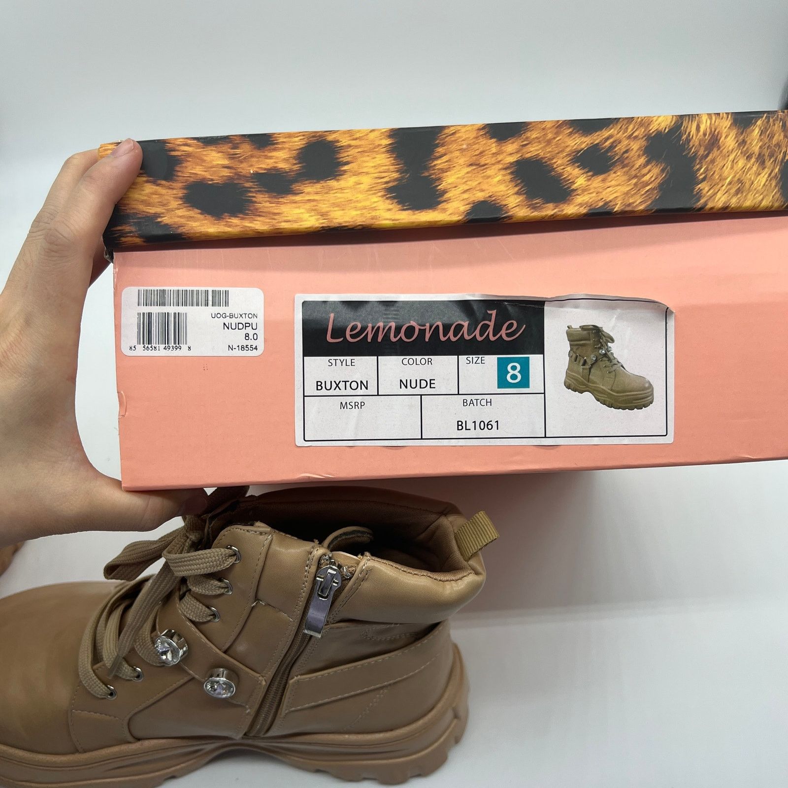 Other Lemonade Women Combat Boot Size 8M Rhinestone Size US 8 / IT 38 - 8 Thumbnail