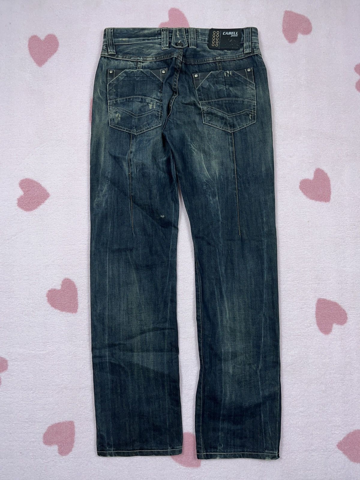 Other ➕ vintage y2k sick fade front stitch avant garde jeans Size US 32 / EU 48 - 2 Thumbnail
