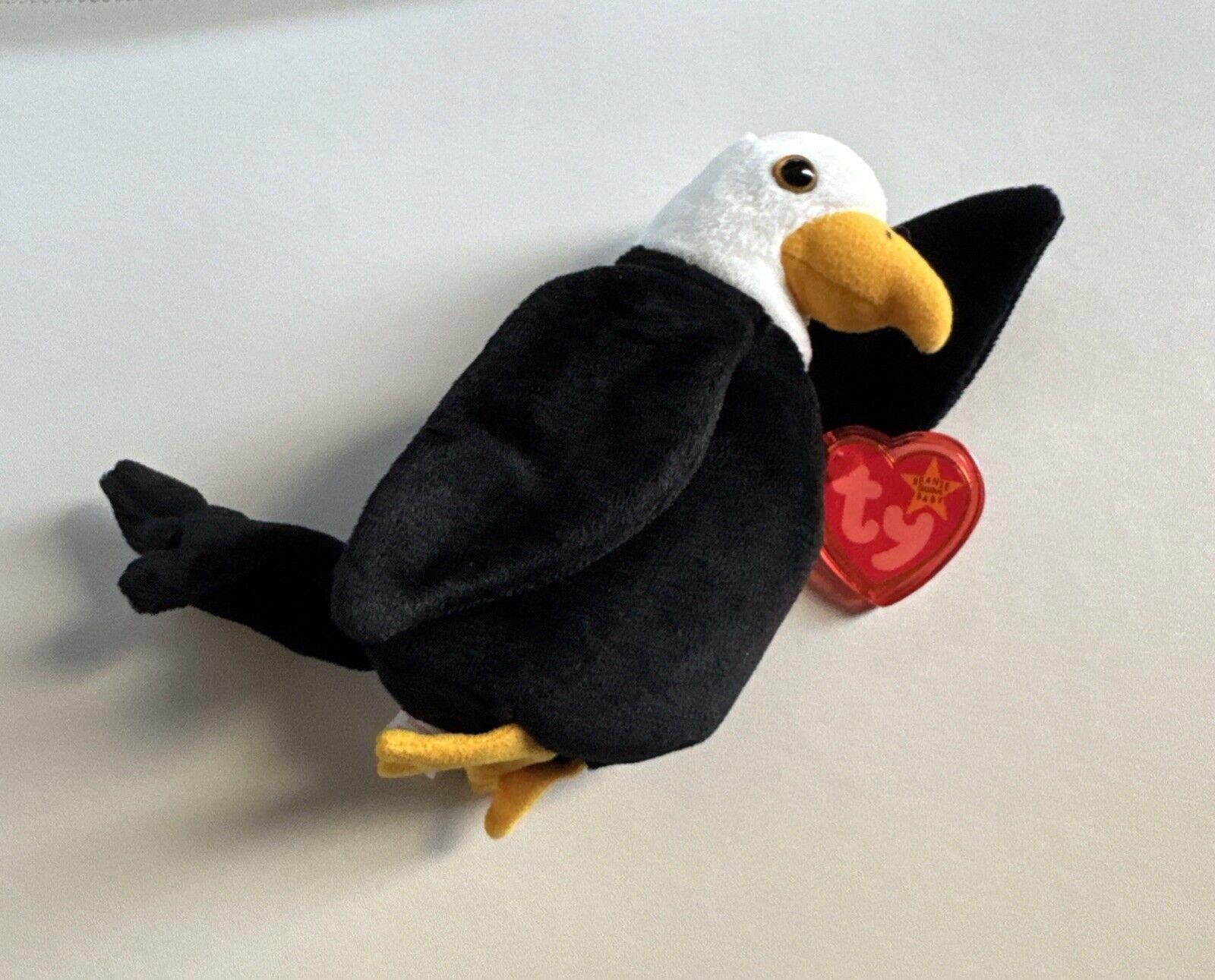 Designer TY Beanie Original Baby Baldy the Eagle Birthdate February Size ONE SIZE - 4 Thumbnail