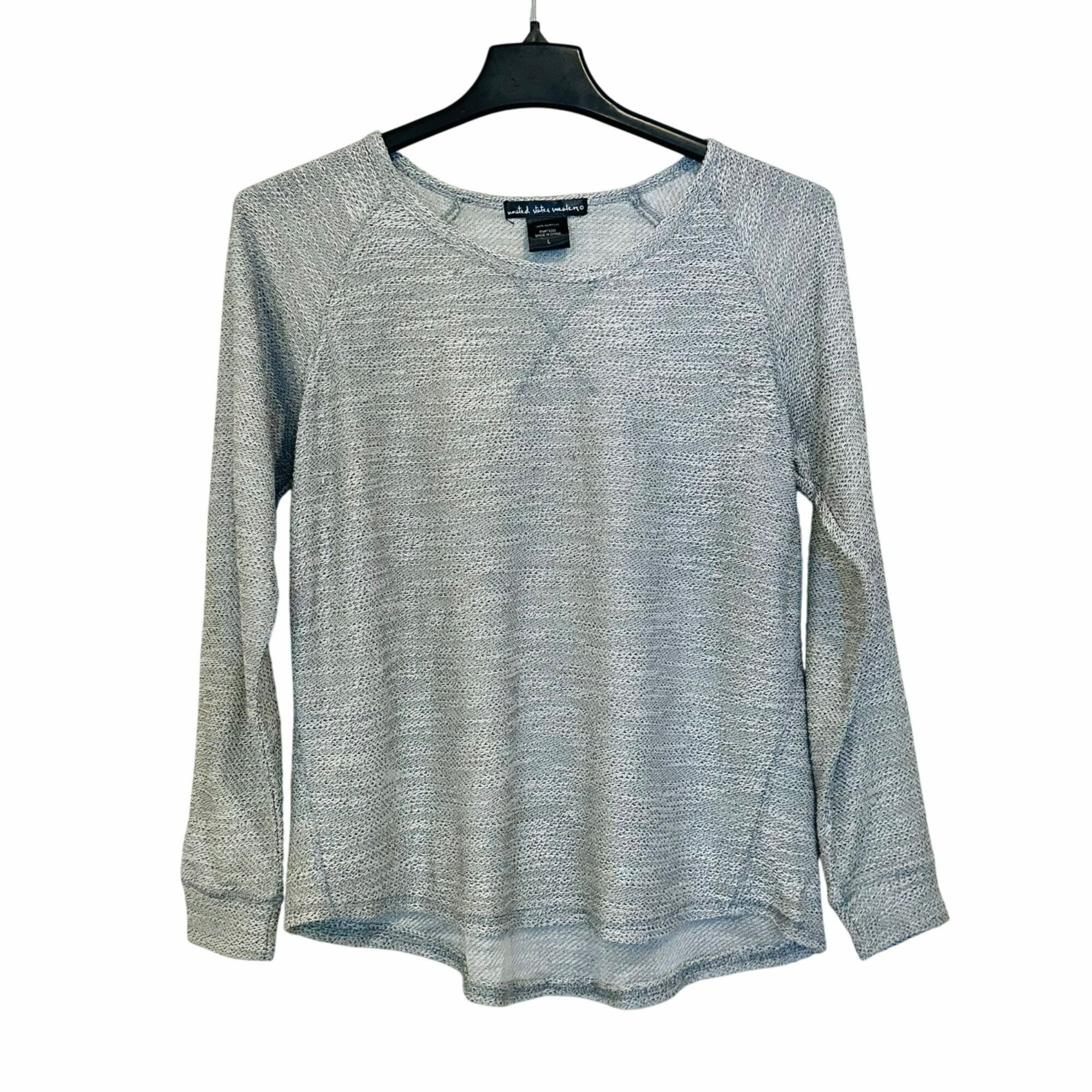 Other ✨United States Sweaters Size L Women's Long Sleeve Gray Acry Size L / US 10 / IT 46 - 1 Thumbnail