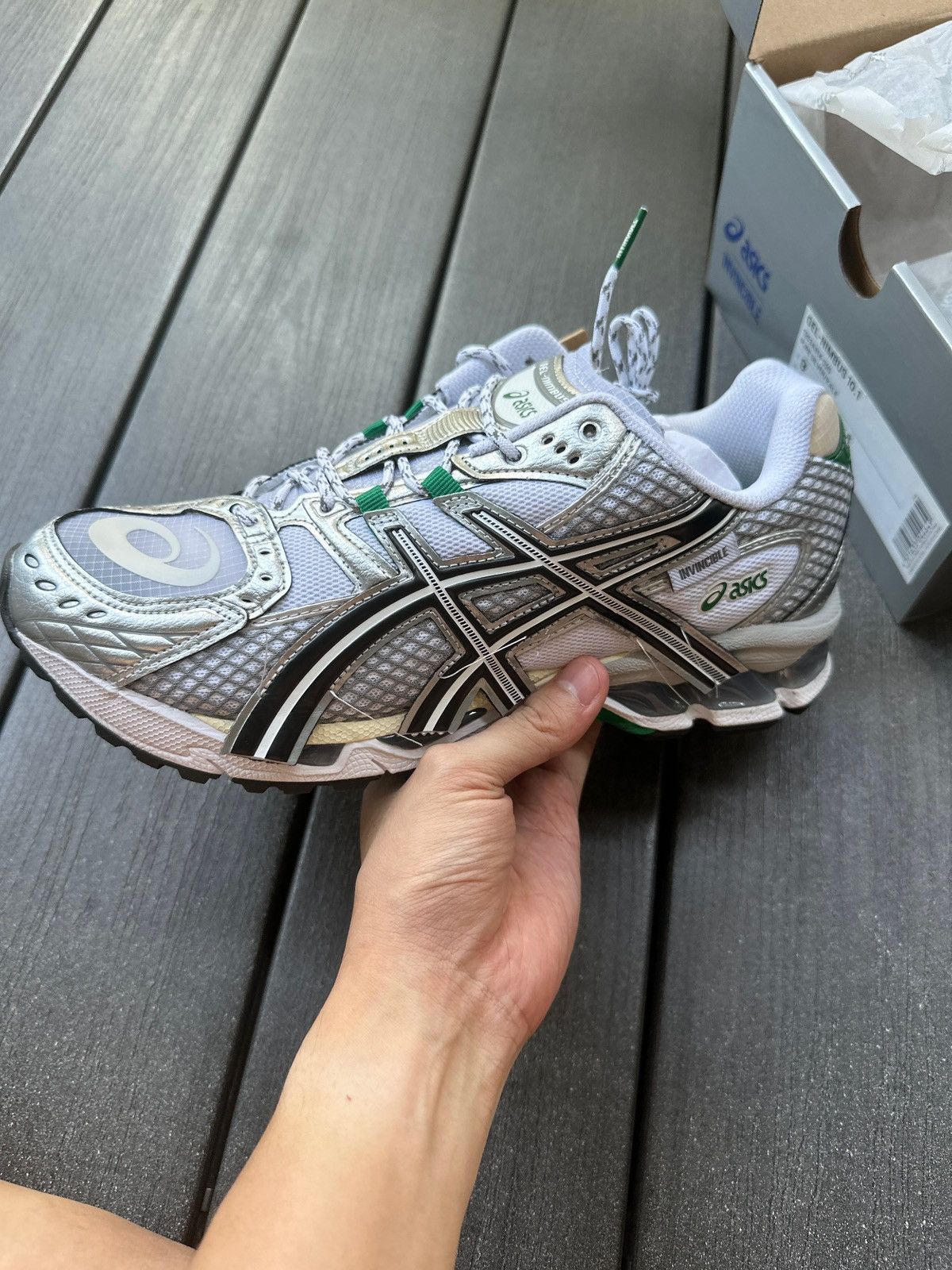 Asics Asics x Invincible Gel Nimbus 10.1 Green HTTP404 Size US 9 / EU 42 - 6 Thumbnail