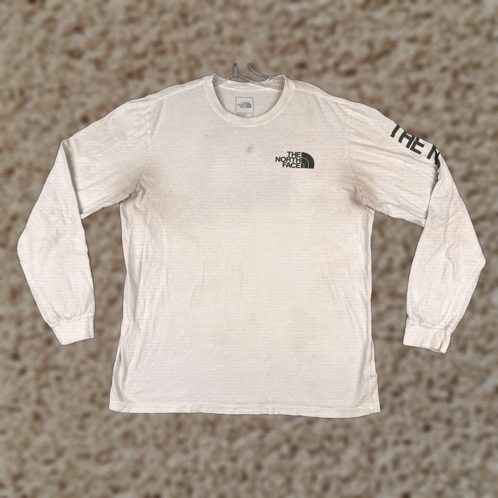 The North Face The North Face Shirt Men Large White Long Sleeve Cotton Crew Neck Mens Size US L / EU 52-54 / 3 - 1 Thumbnail
