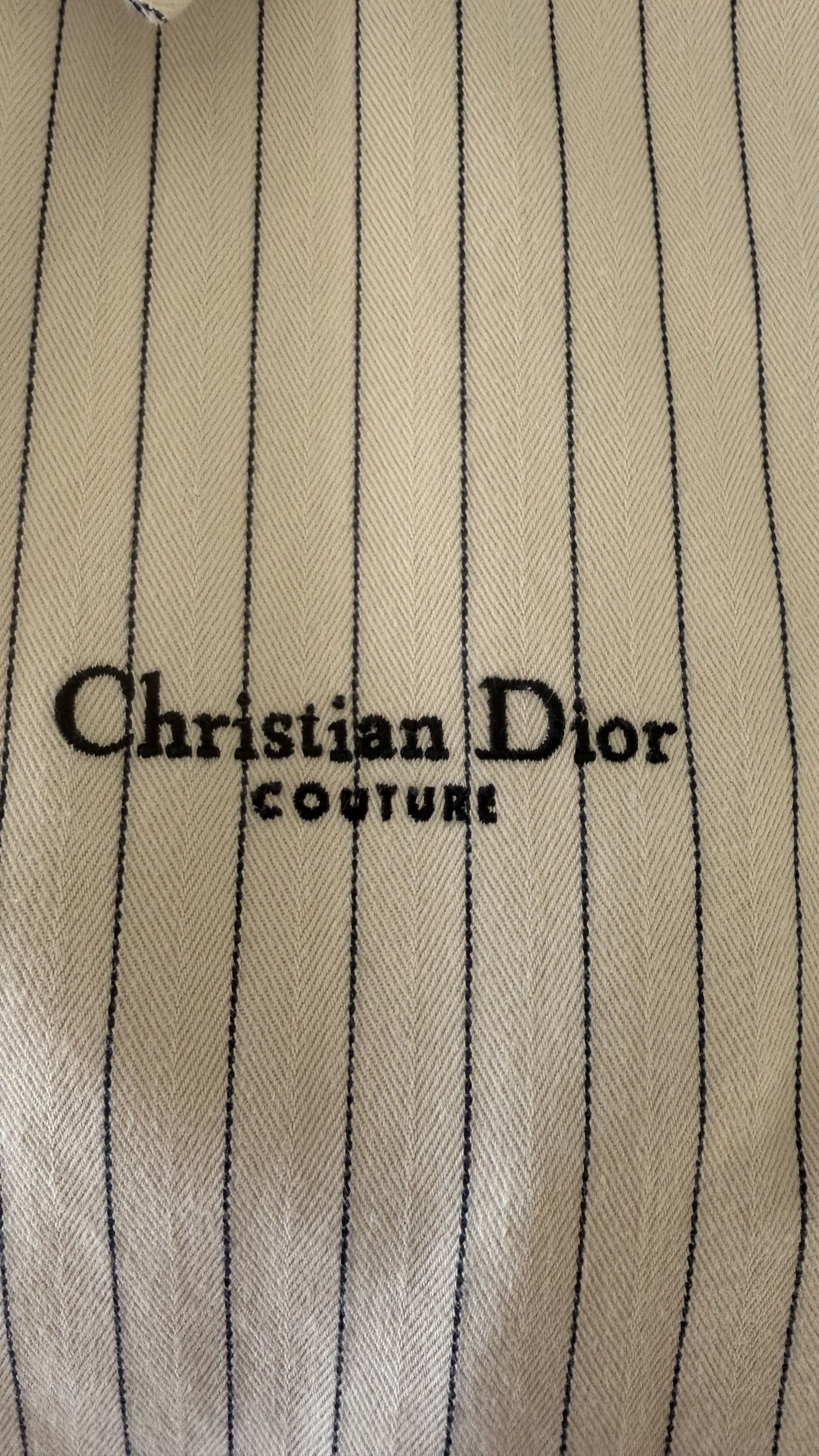 Dior Dior Homme Cream Striped Cotton Button Front Jacket Size US S / EU 44-46 / 1 - 3 Thumbnail