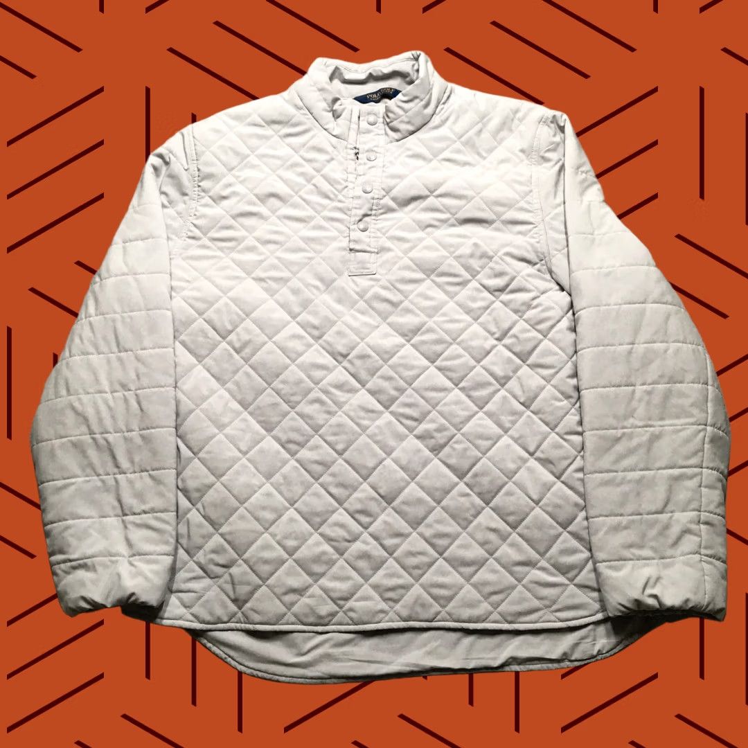 Polo Ralph Lauren Polo Ralph Lauren Quilted Snap Pullover Mens XXL Gray Lightweight Jacket Size US XXL / EU 58 / 5 - 1 Thumbnail