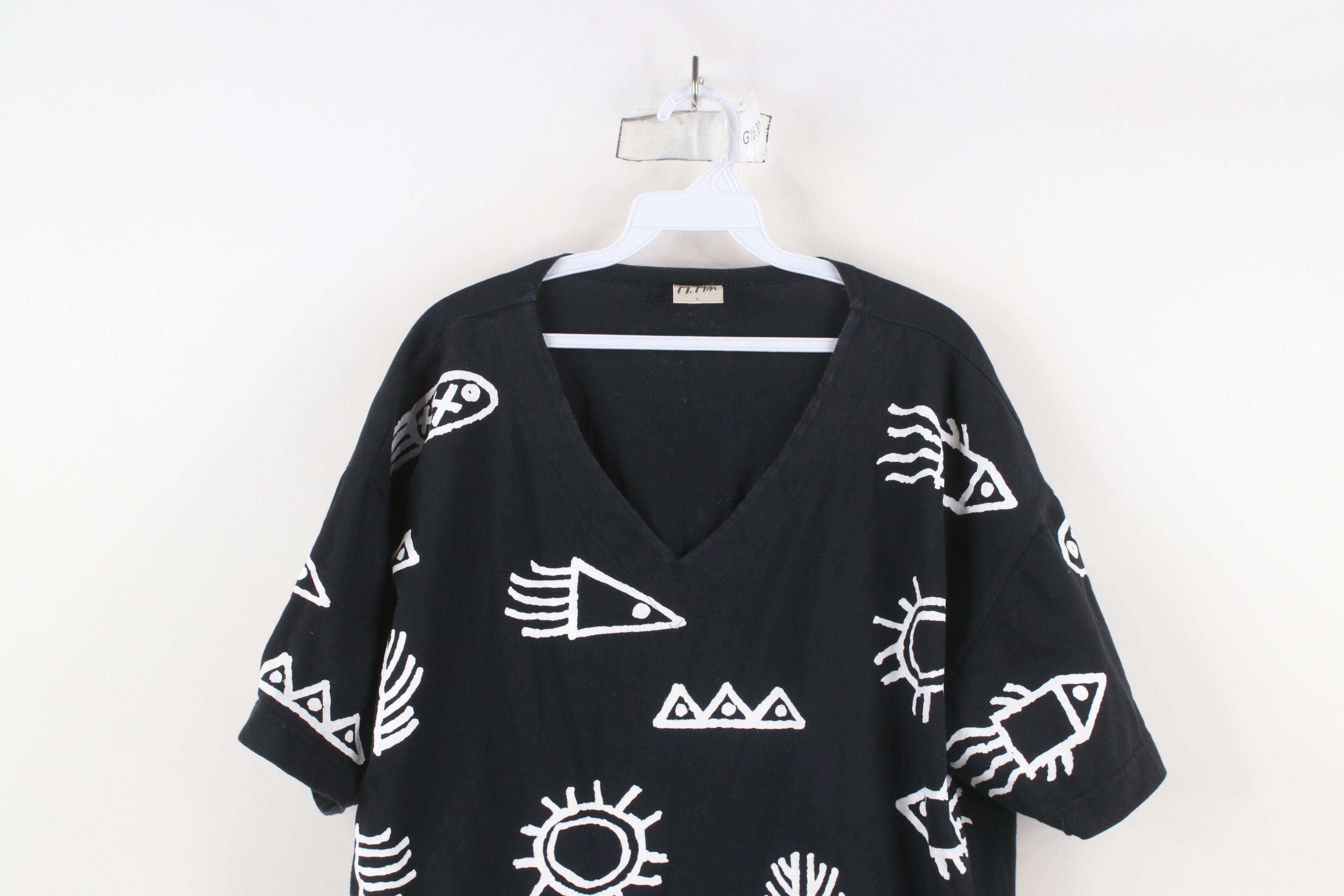 Vintage Vintage 90s Streetwear Lagenlook Oversized Art T-Shirt USA Size L / US 10 / IT 46 - 2 Thumbnail