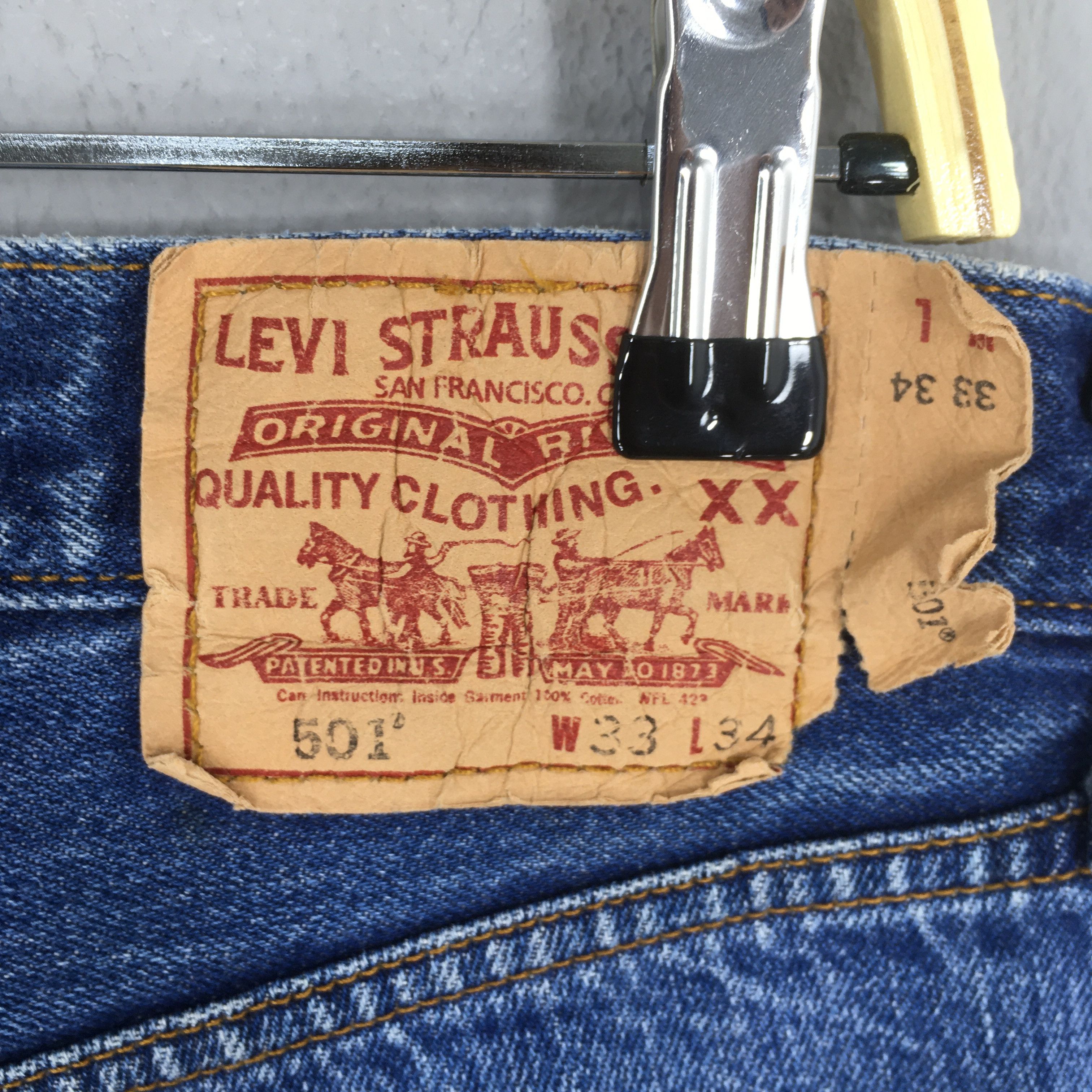 Levi's Size 30x32 Vintage 90s Levi's 501 Faded Blue Jeans S1390 Size US 30 / EU 46 - 10 Thumbnail