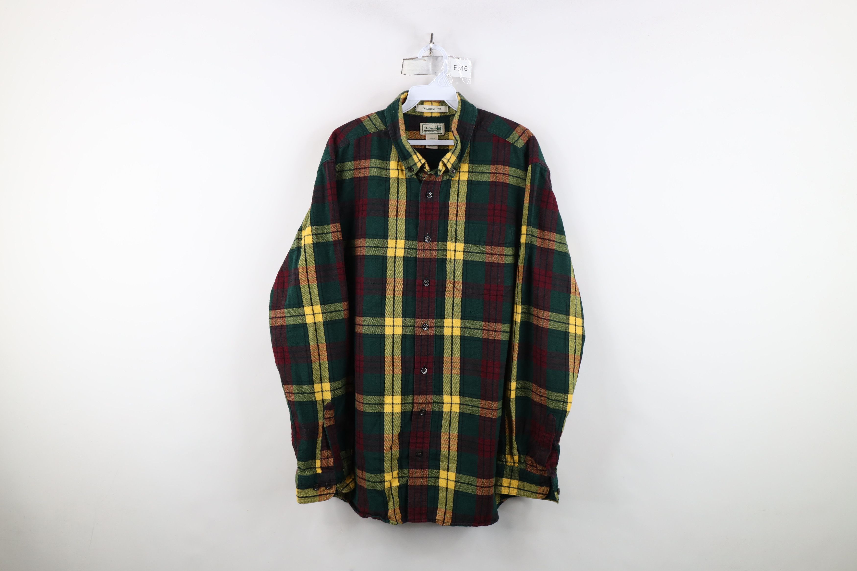 L.L. Bean Vintage LL Bean Flannel Collared Button Down Shirt Plaid Size US L / EU 52-54 / 3 - 1 Thumbnail