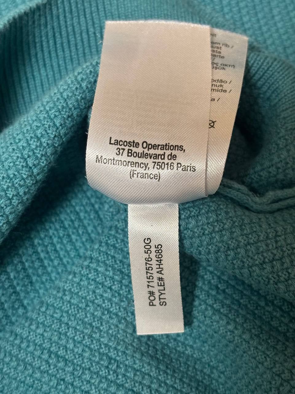 Lacoste Lacoste Knit Crewneck Sweater – Teal Blue Size: FR-3, US-S Size US S / EU 44-46 / 1 - 8 Thumbnail