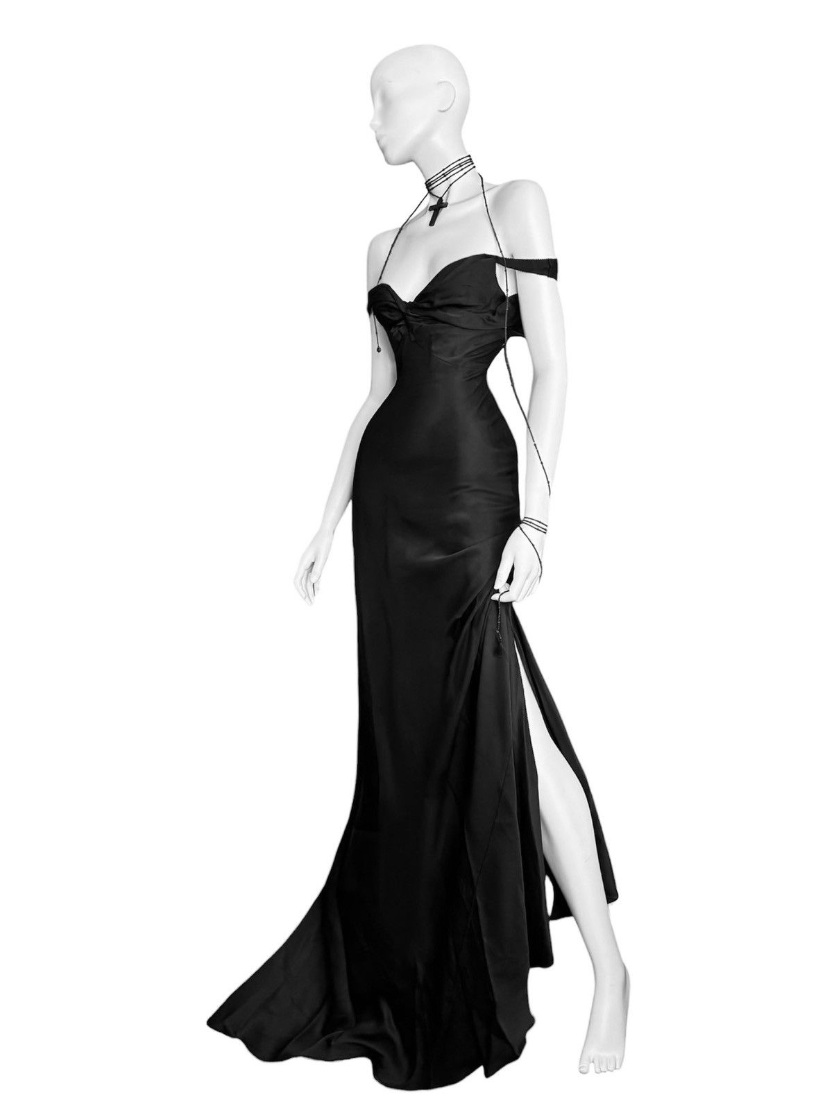 Gucci Gucci by Tom Ford FW 2002 Runway Draped Silk Maxi Dress. Size S / US 4 / IT 40 - 1 Thumbnail