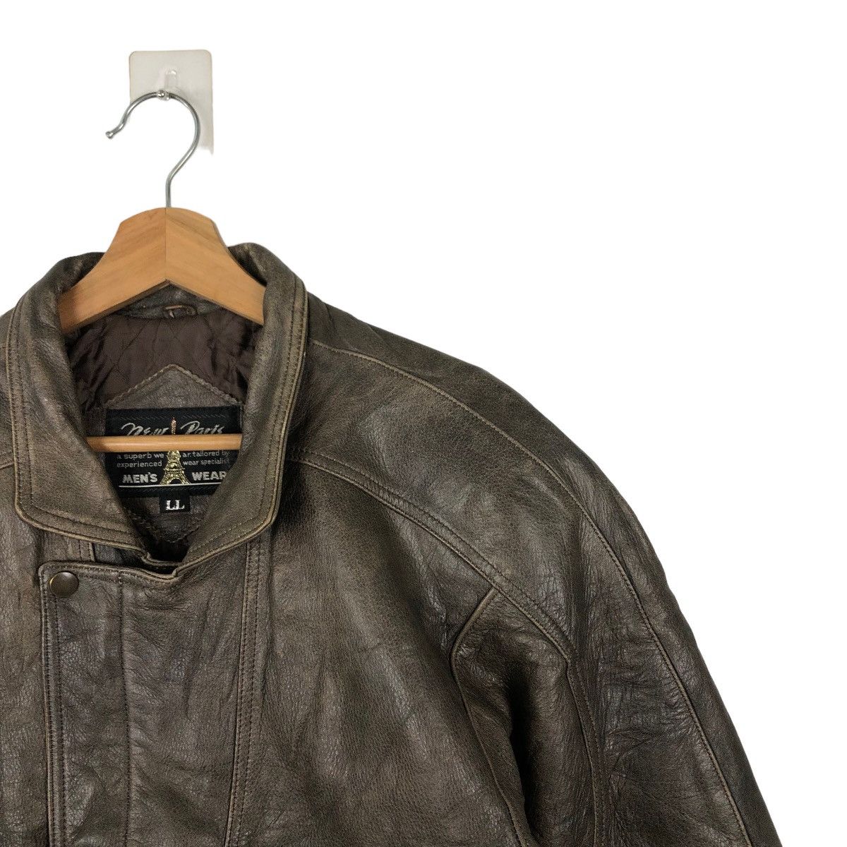 Japanese Brand VINTAGE BOMBER LEATHER JACKET NEW PARIS INSPIRE ISSEY MIYAKE Size US L / EU 52-54 / 3 - 5 Thumbnail