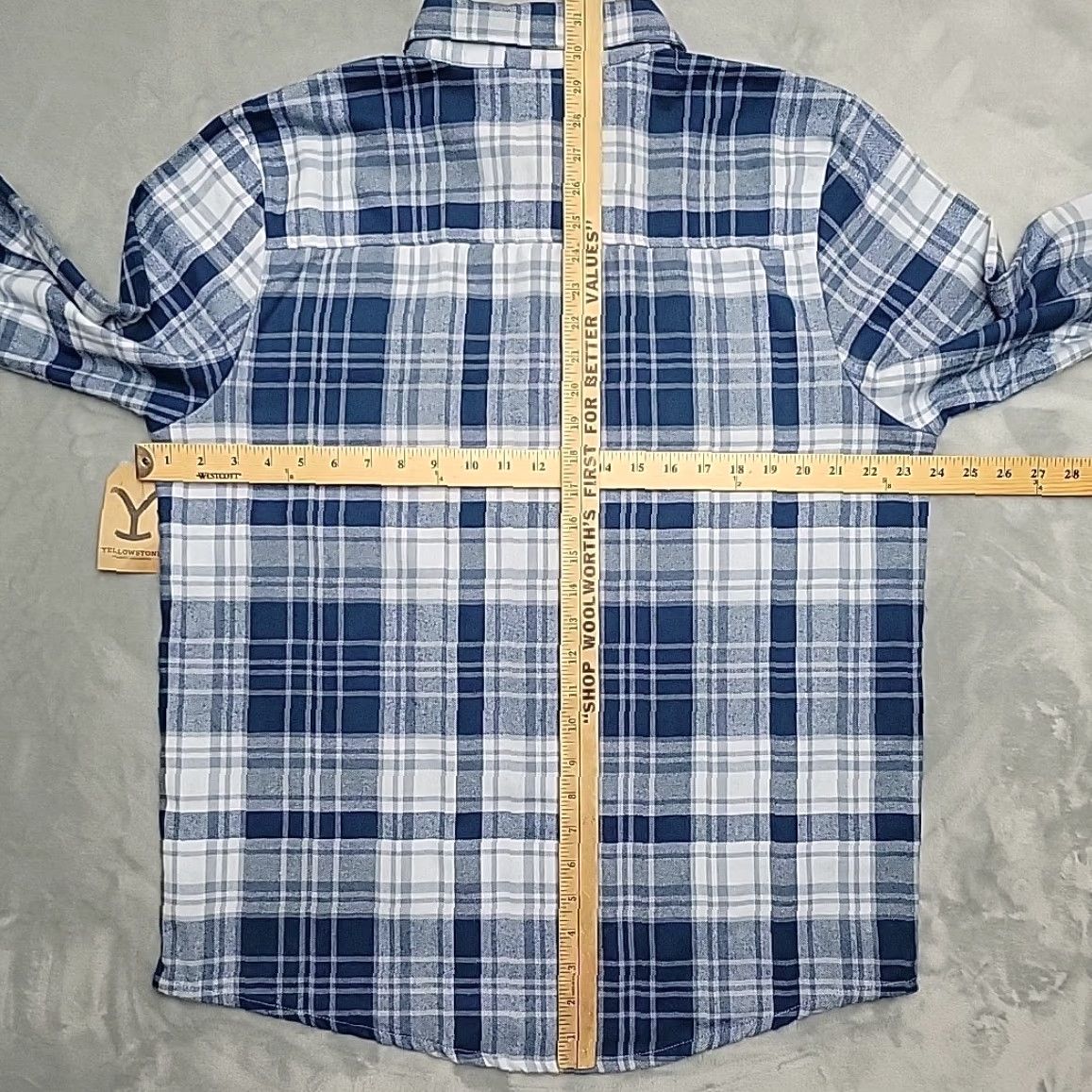 Vintage VINTAGE Yellowstone Shirt Mens L Blue Flannel Dutton Ranch Montana Outdoors Classic Embroidered Pocket Plaid Button-Up Size US L / EU 52-54 / 3 - 7 Thumbnail