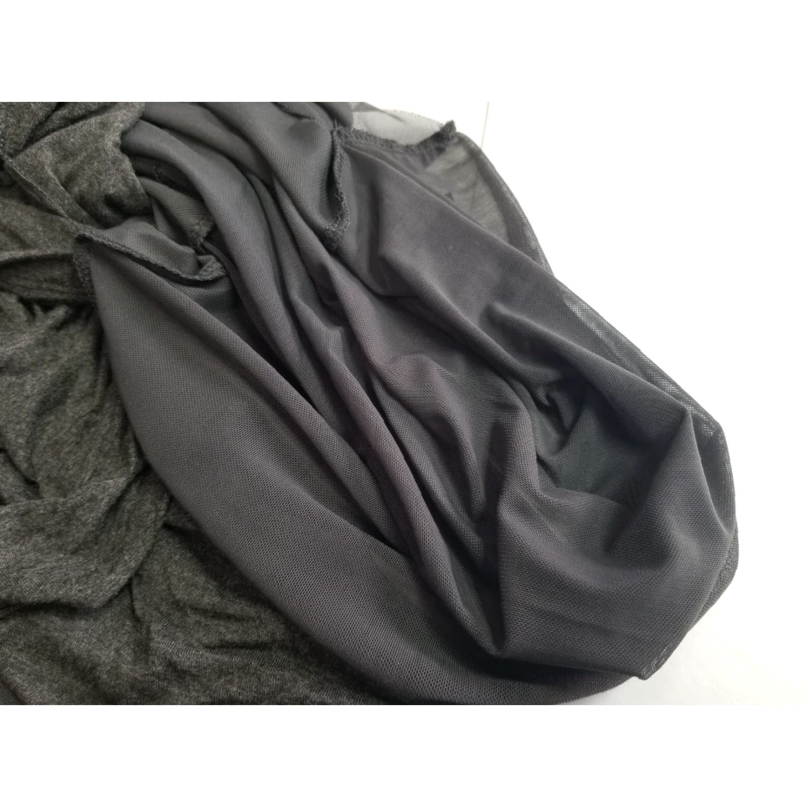 Anthropologie ANTHROPOLOGIE Classy Side Rouche Dress Gray Soft Small Dress Maxi Women Sleeveless Round Neck Pullover Machine Washable Size S Black Gray? Size S / US 4 / IT 40 - 5 Thumbnail