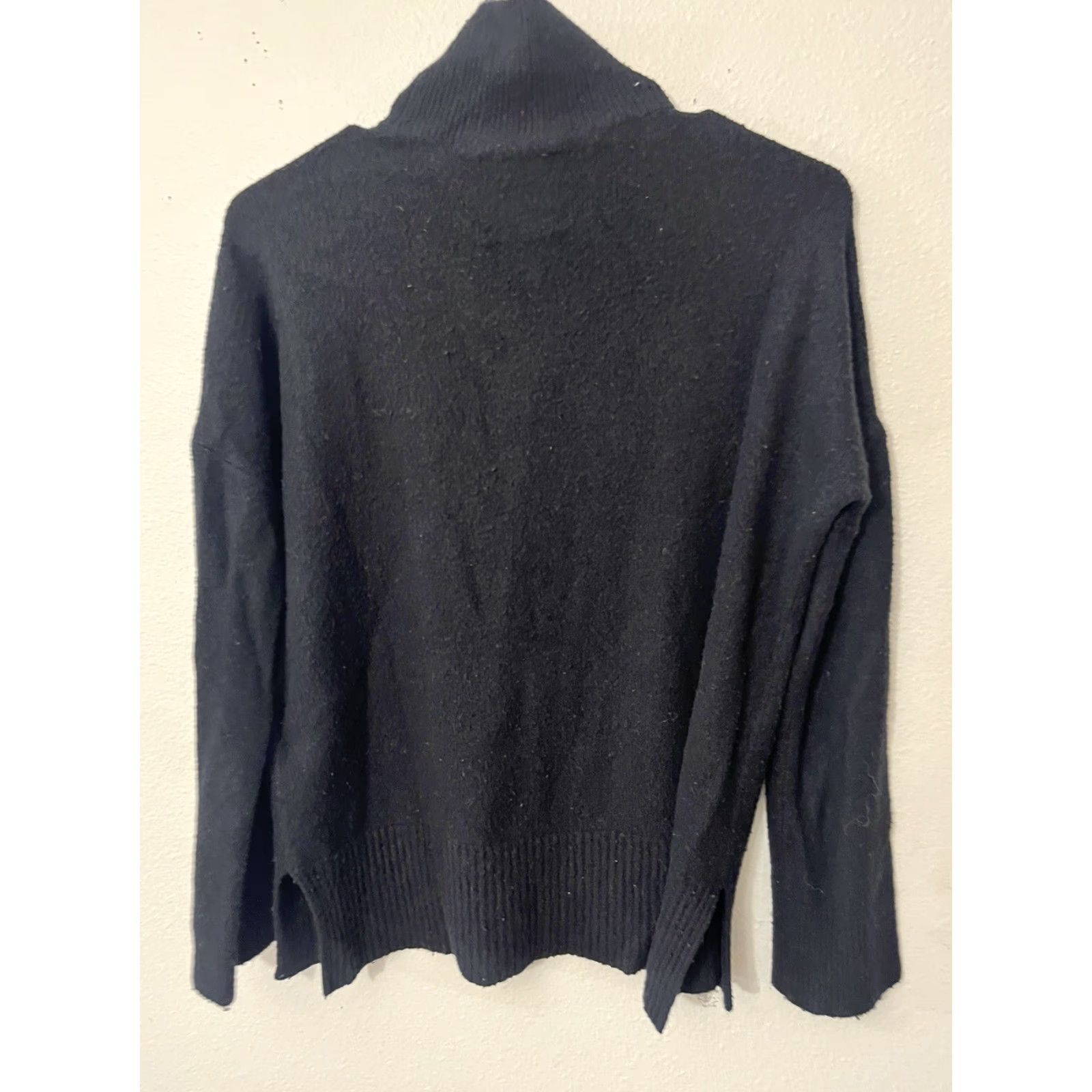 Abercrombie & Fitch Abercrombie & Fitch Black Mock Turtleneck Sweater 2XS Womens Ivory Mock Neck Long Sleeve Cotton Polyester Fall Winter Vintage? Size XXS / US 00 / IT 34 - 2 Thumbnail