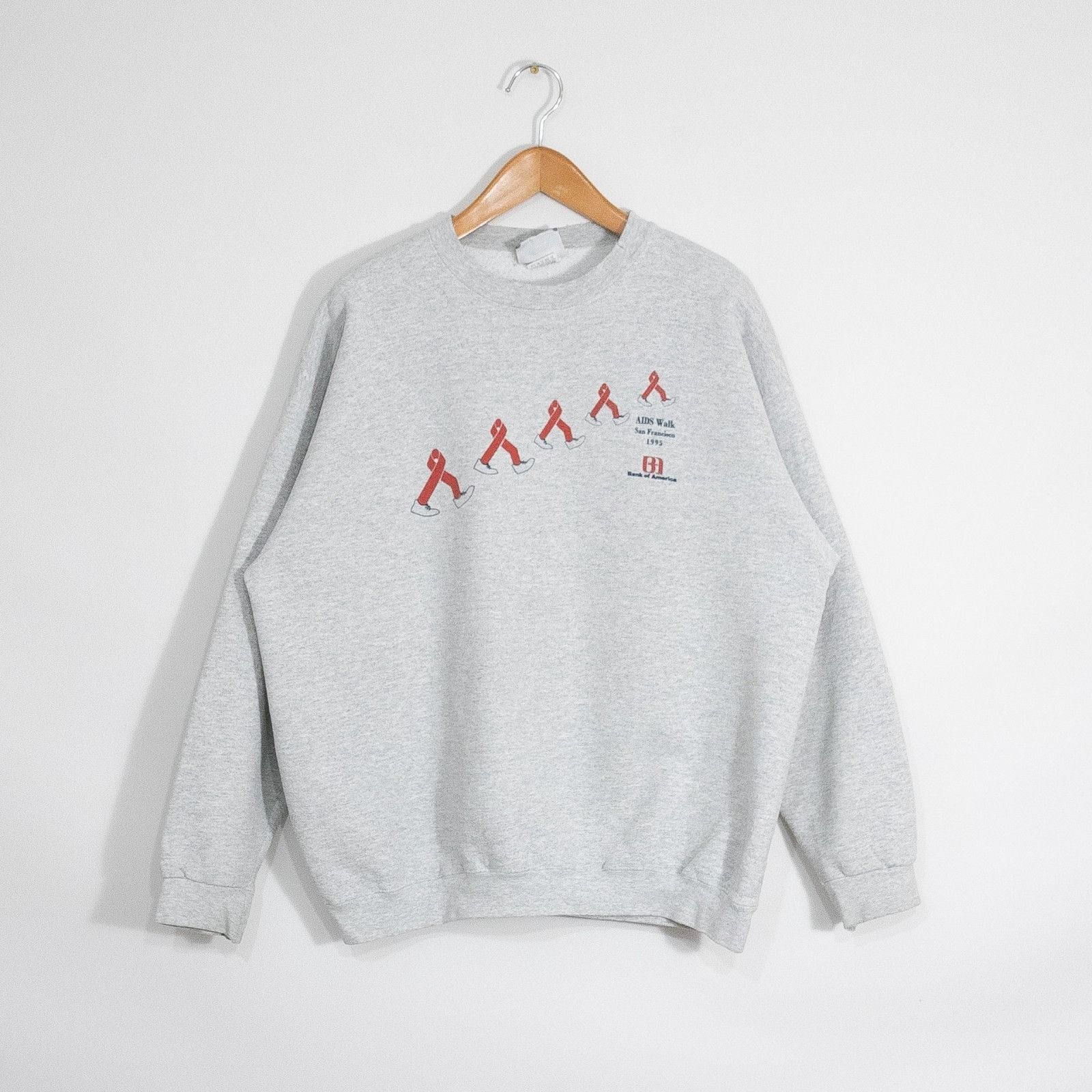 Vintage Vintage 90s San Francisco Aids Walk Sweatshirt Mens XL Size US XL / EU 56 / 4 - 1 Thumbnail