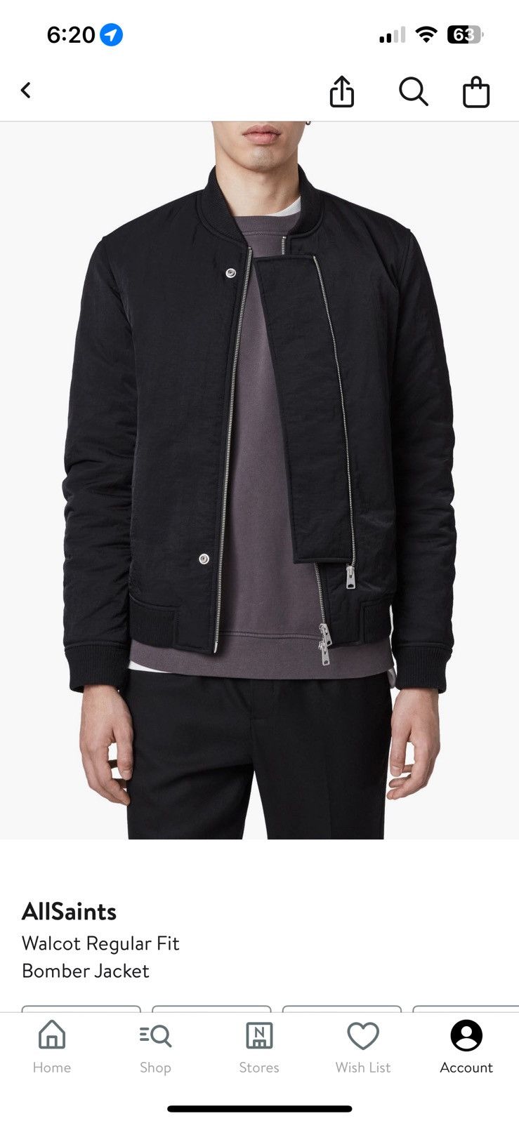 Allsaints Allsaints Men Bomber Jacket Size US XL / EU 56 / 4 - 5 Thumbnail